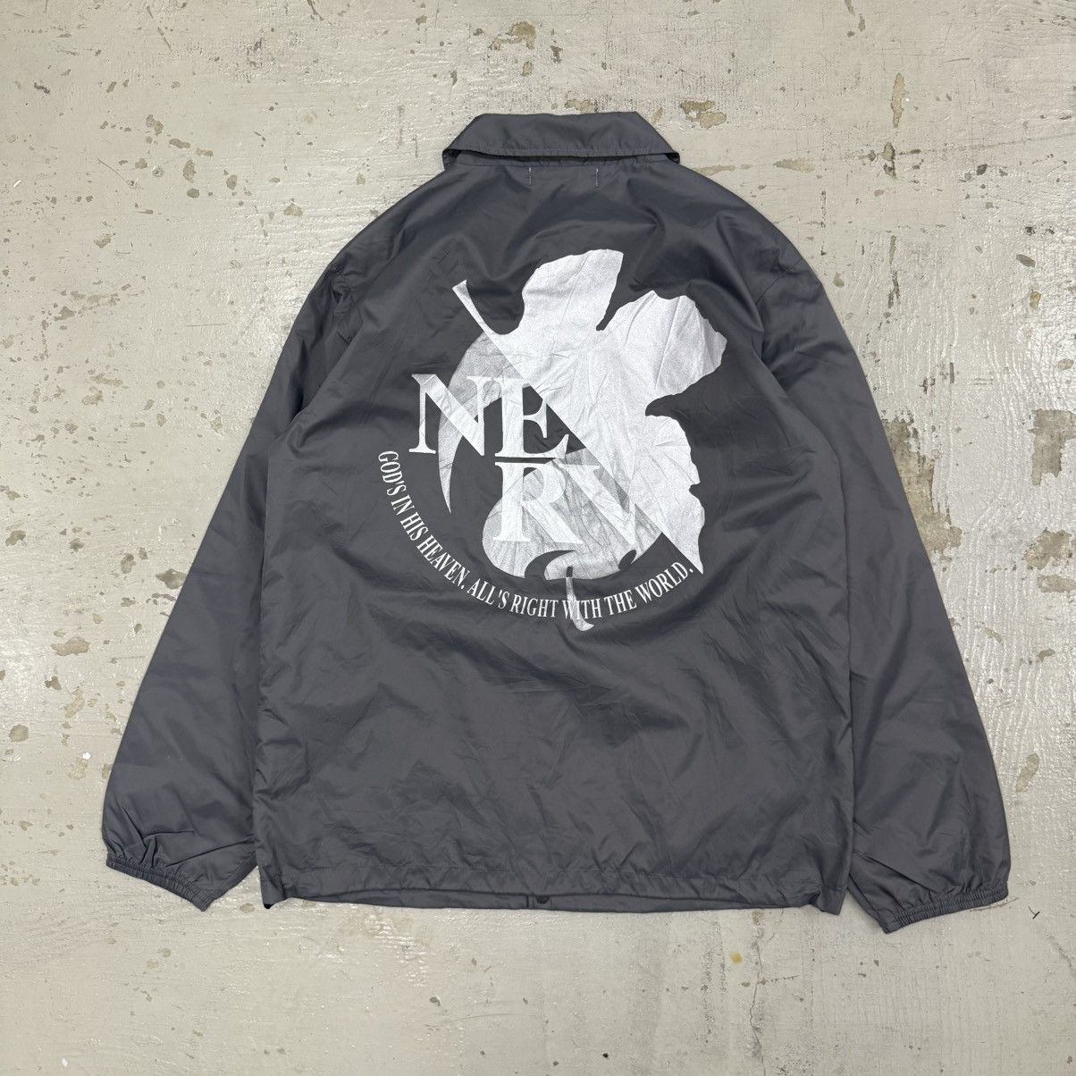 Japanese Brand EVANGELION NERV COACH JACKET ANIME Size US L / EU 52-54 / 3 - 2 Thumbnail
