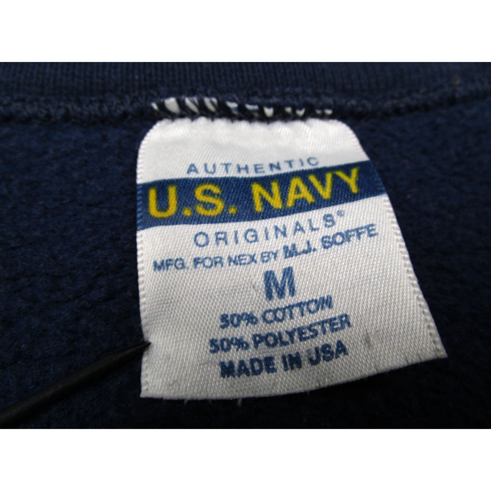 Soffe VINTAGE Soffe Navy Sweatshirt Mens M Blue Pullover Crew Neck Logo US NAVY / MJ SOFFE sweatshirt Size US M / EU 48-50 / 2 - 3 Thumbnail