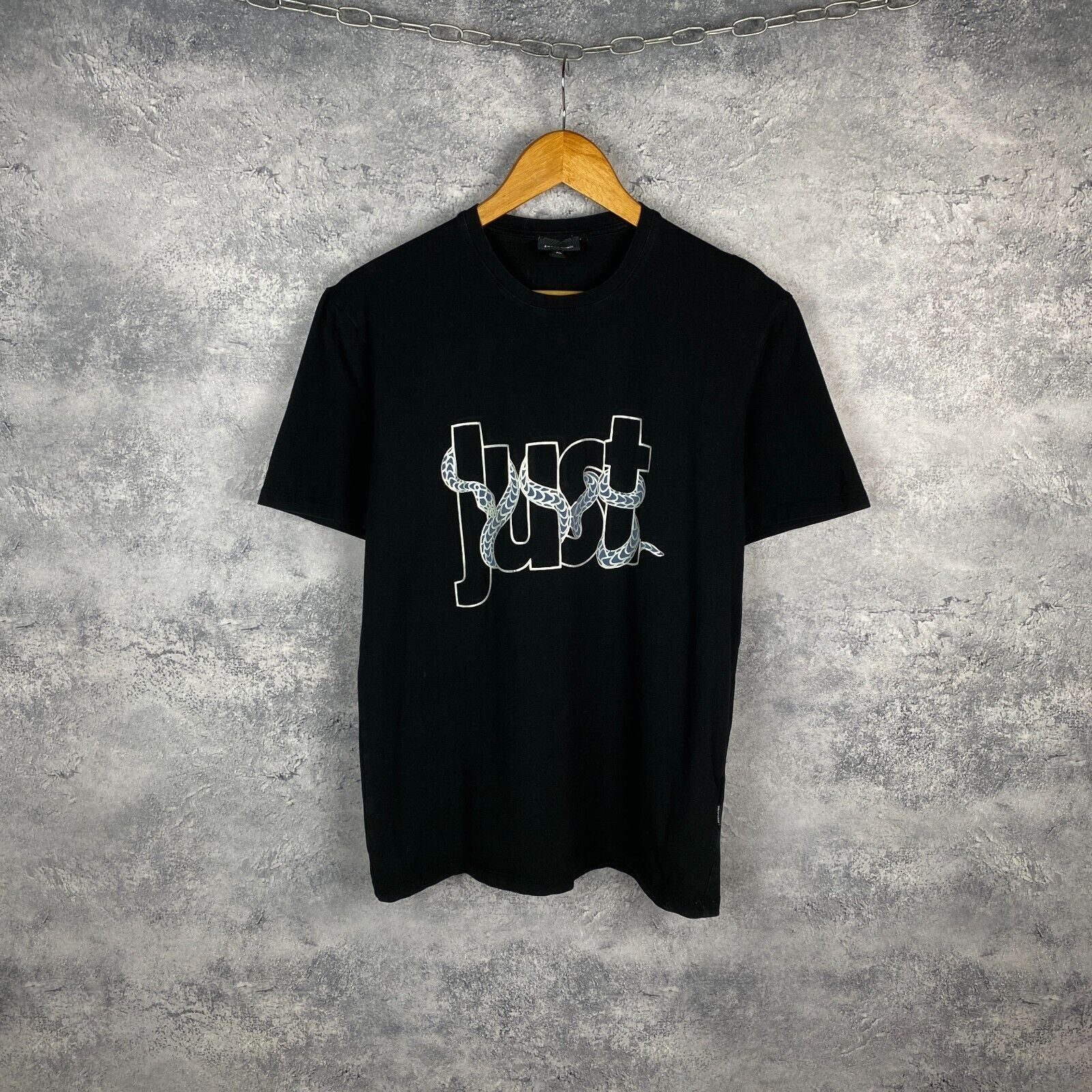 Just Cavalli Just Cavalli Tee Men's Size XL Black Cotton Short Sleeve ` Size US XL / EU 56 / 4 - 1 Thumbnail