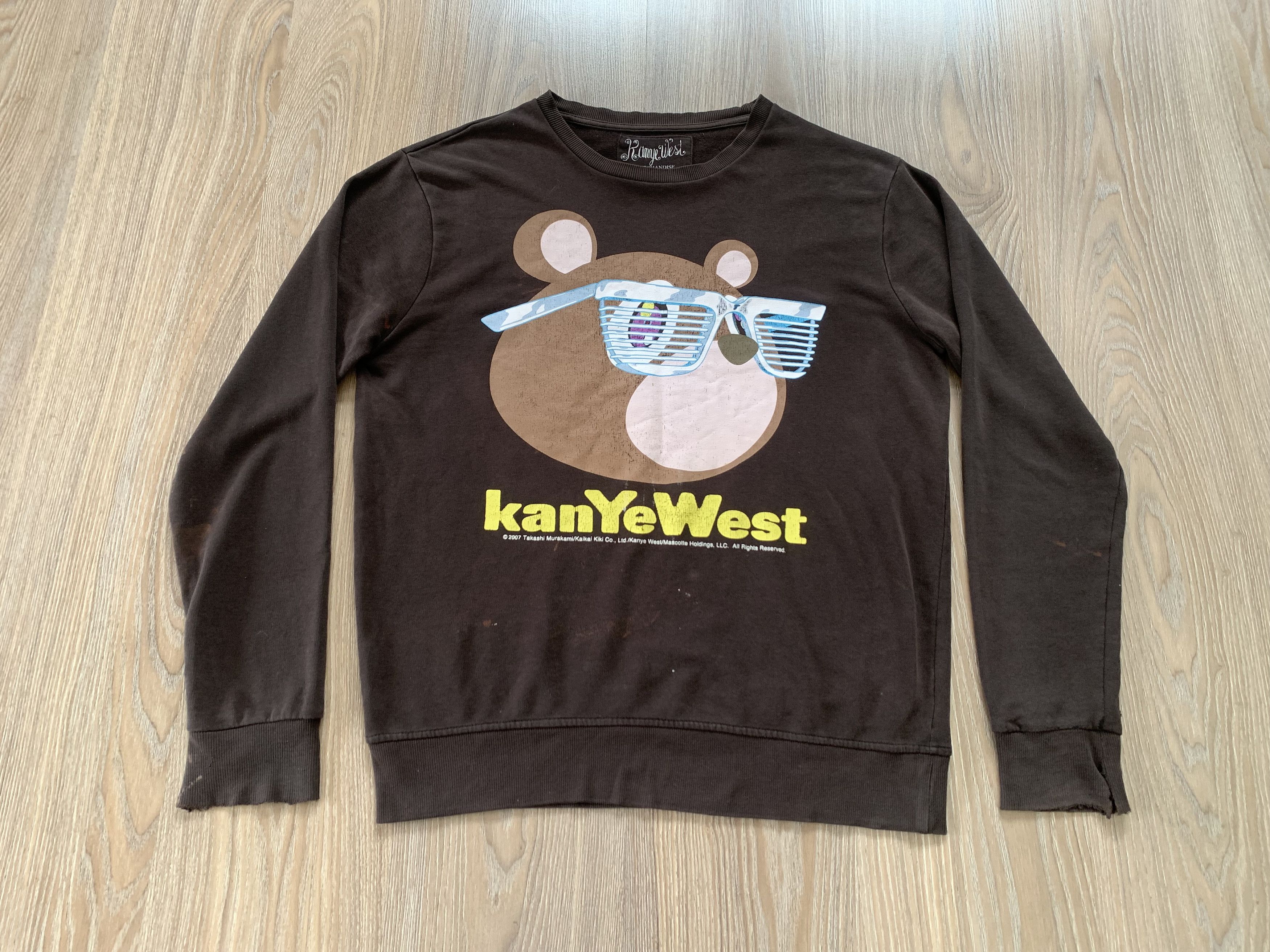Kanye West Vintage Kanye West Takashi Murakami Bear Printed Sweatshirt Size US L / EU 52-54 / 3 - 2 Thumbnail