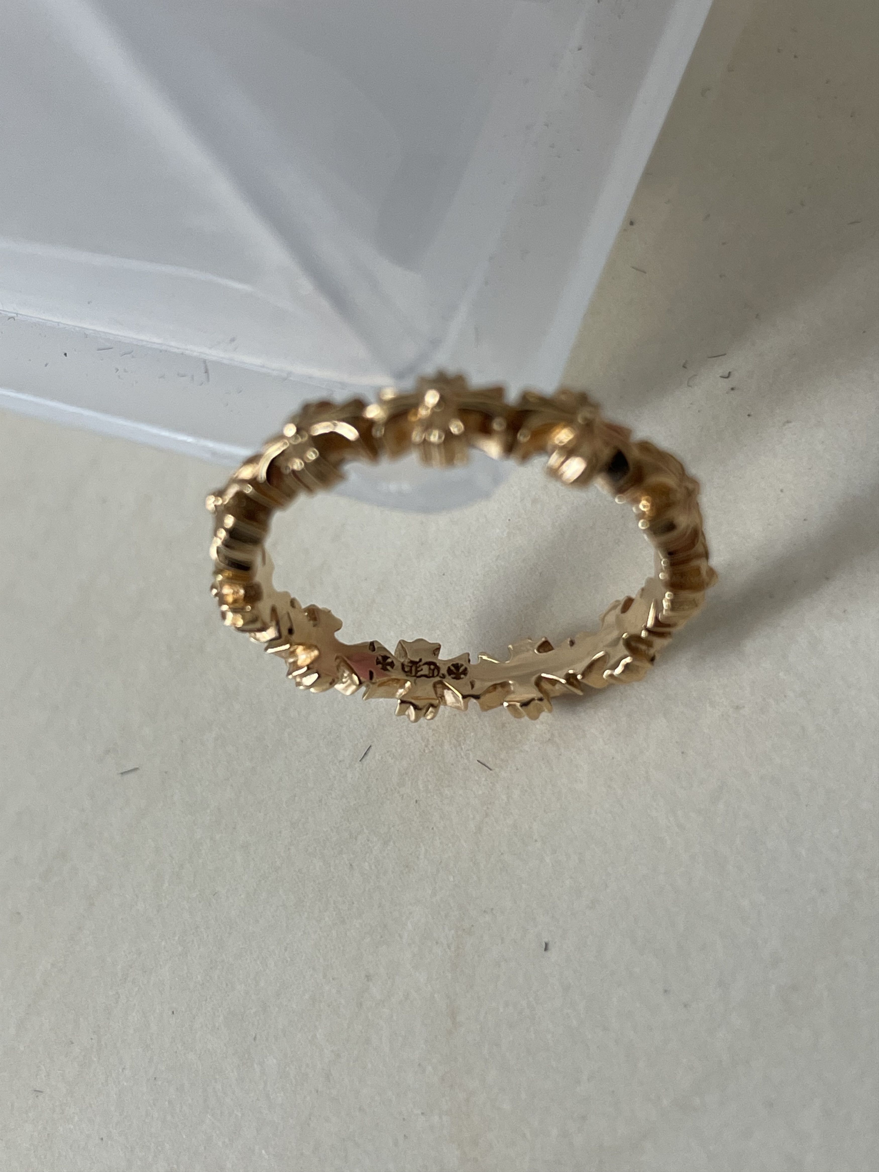 Chrome Hearts Chrome Hearts 22K Gold Tiny E Plus Brand Ring Size ONE SIZE - 7 Thumbnail