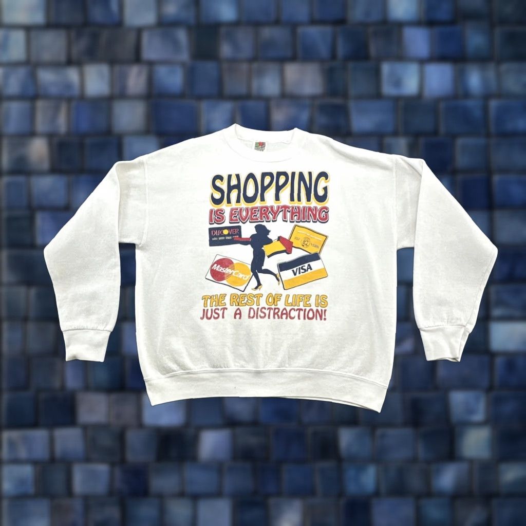 Fruit Of The Loom VINTAGE Fruit of the Loom Sweatshirt Crewneck XL Yellow Logo Graphic Print Money USA 80s 90s Classic Pullover Men Size US XL / EU 56 / 4 - 1 Thumbnail