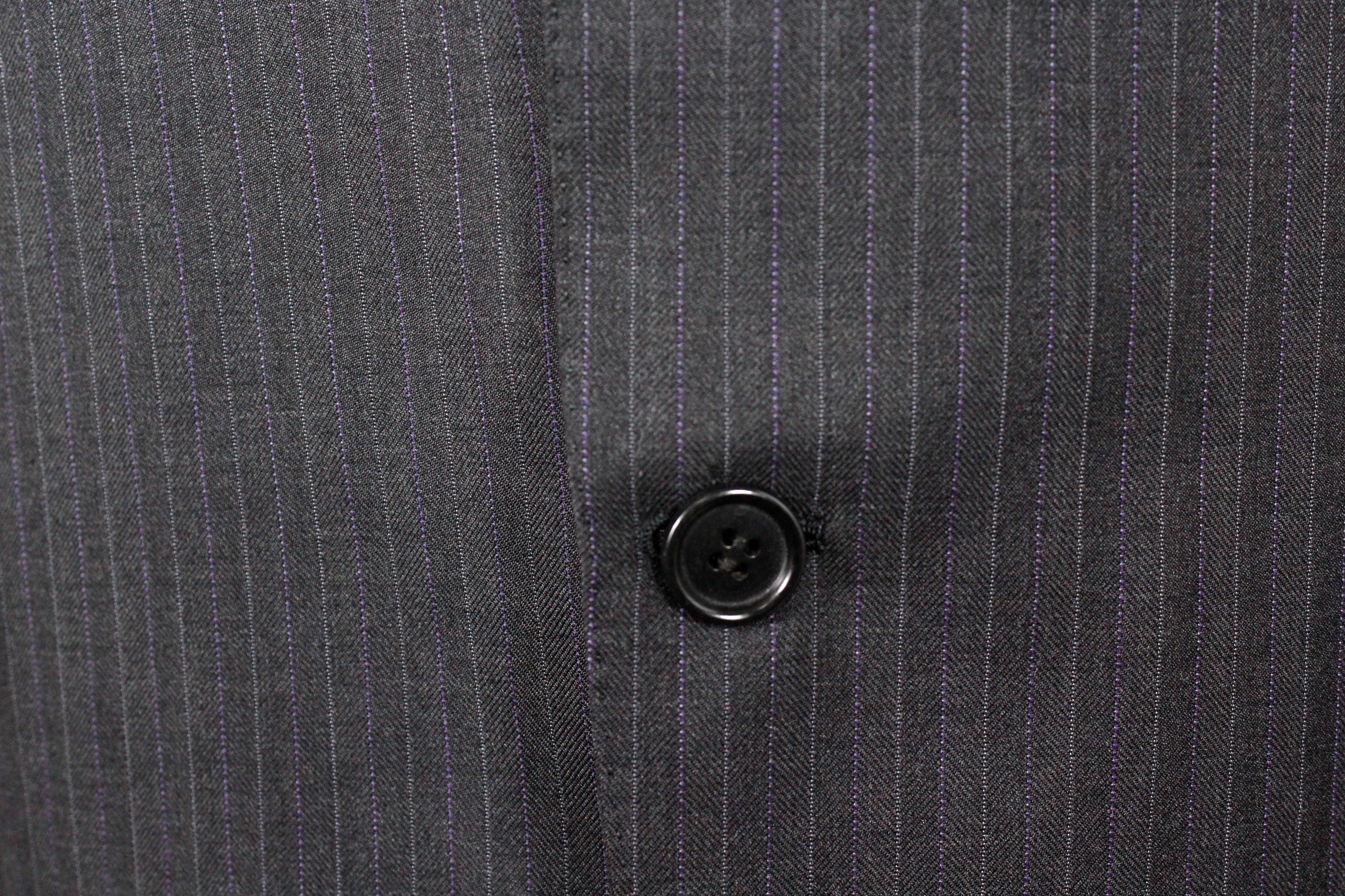 Brioni Brioni Parigi Black Striped Wool 150s Blazer Jacket Size US L / EU 52-54 / 3 - 4 Thumbnail