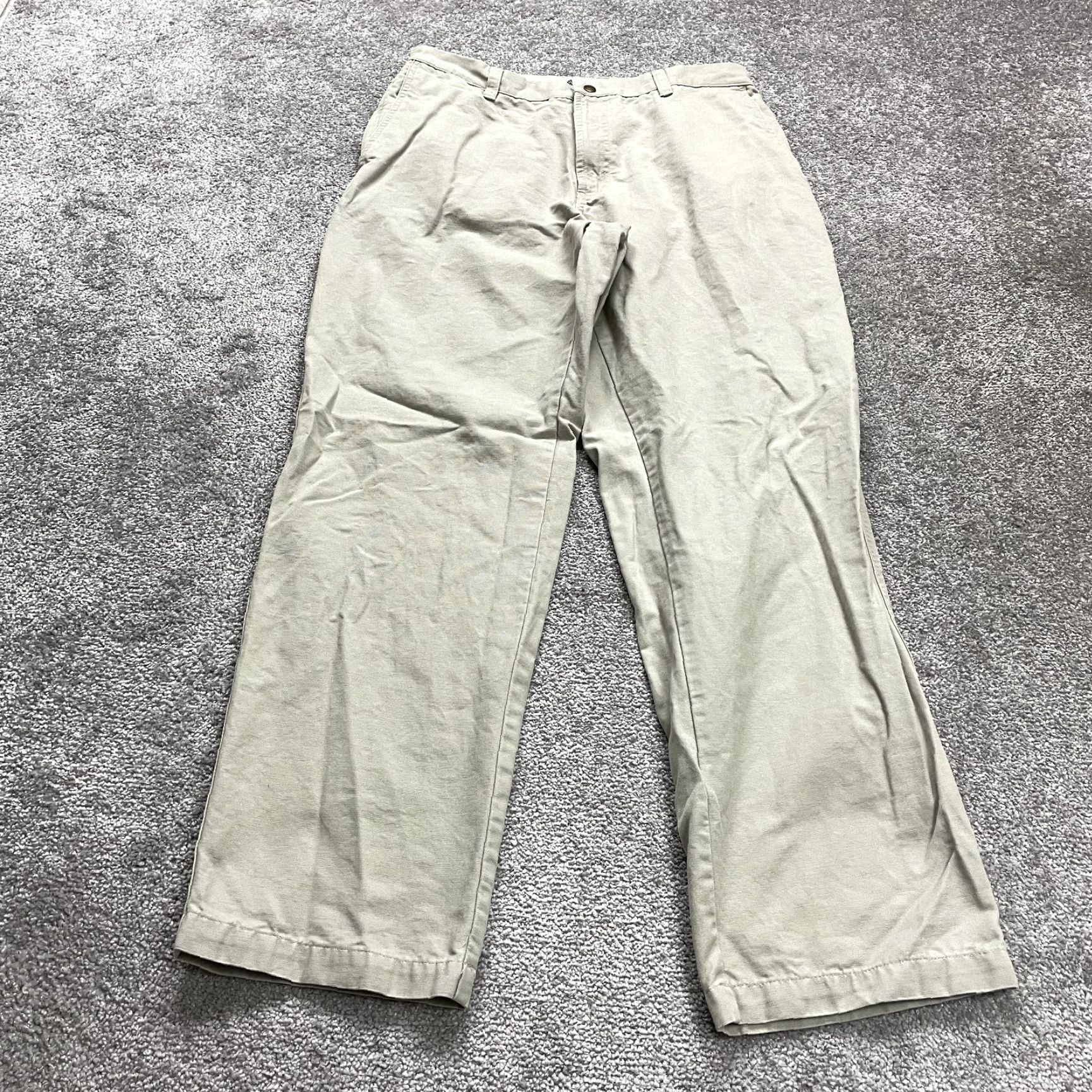 Vintage Columbia Carpenter Pants Men 34 Beige Straight Leg Cotton Work 32x30 Size US 34 / EU 50 - 2 Thumbnail