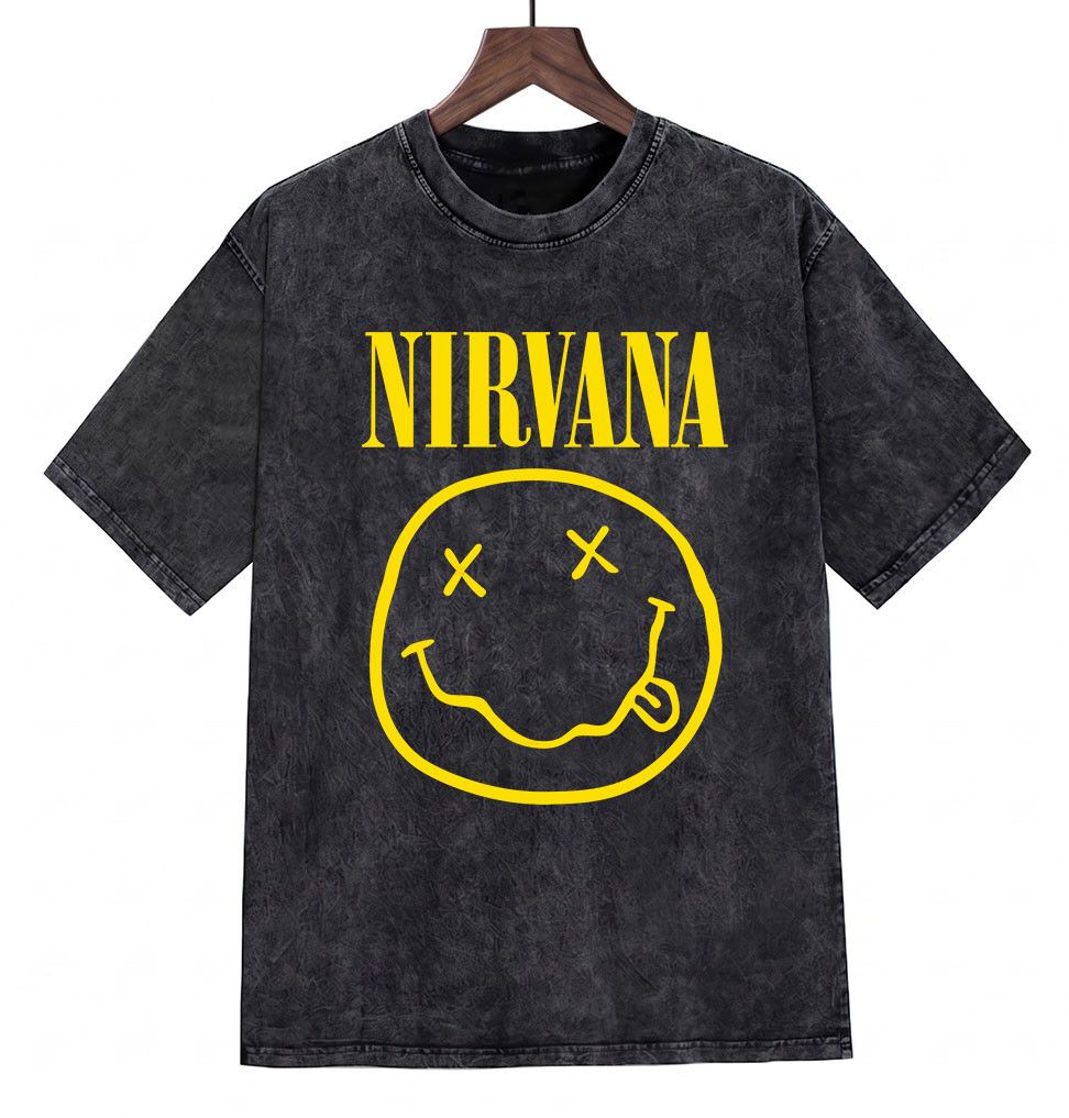 Band Tees Nirvana Alternative Rock Band T-shirt Tee for Fans Size US XL / EU 56 / 4 - 2 Thumbnail