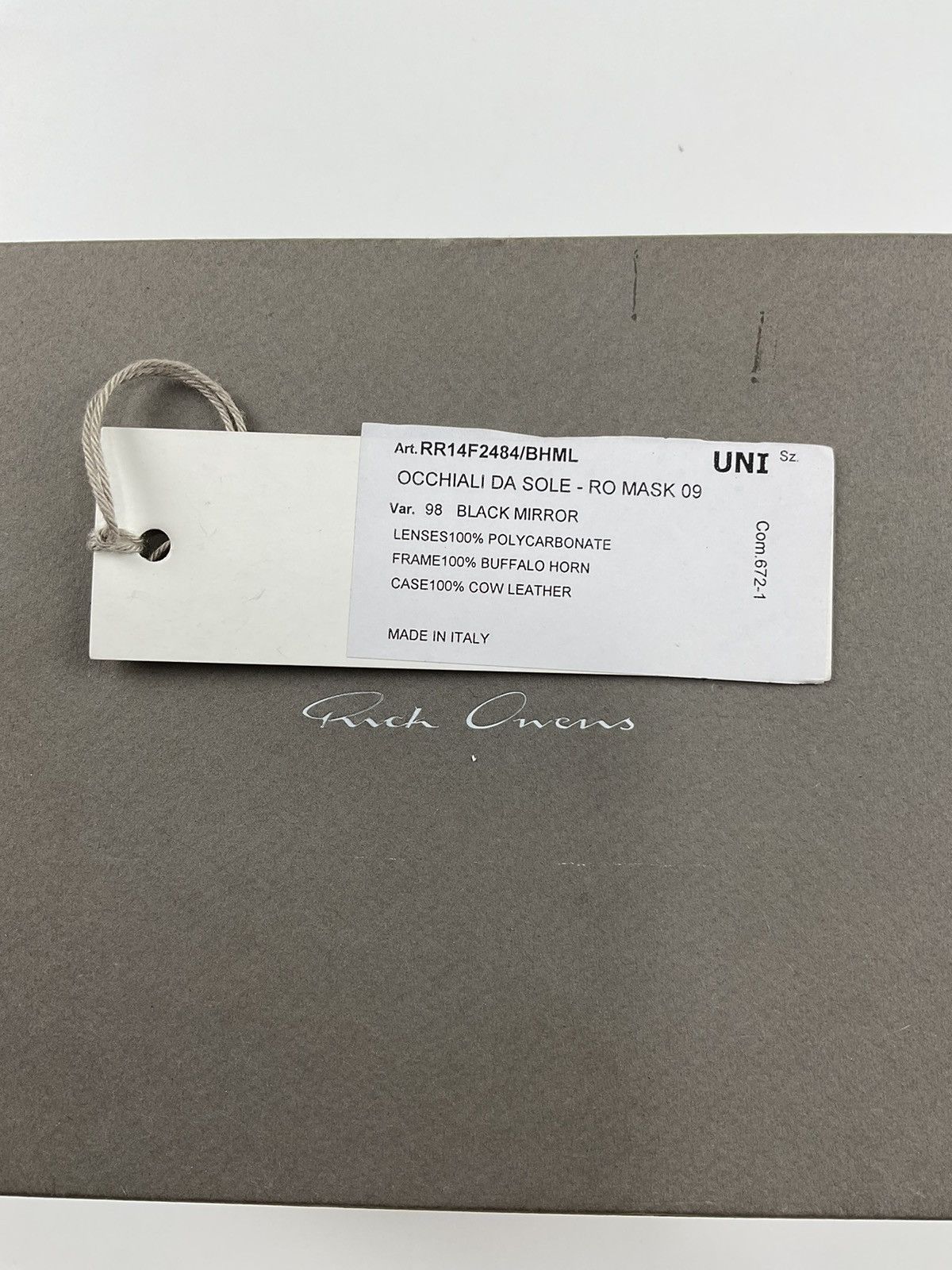 Rick Owens Rick Owens F/W'14 Moody Mask Shield Ram Horn Sunglass Size ONE SIZE - 11 Thumbnail