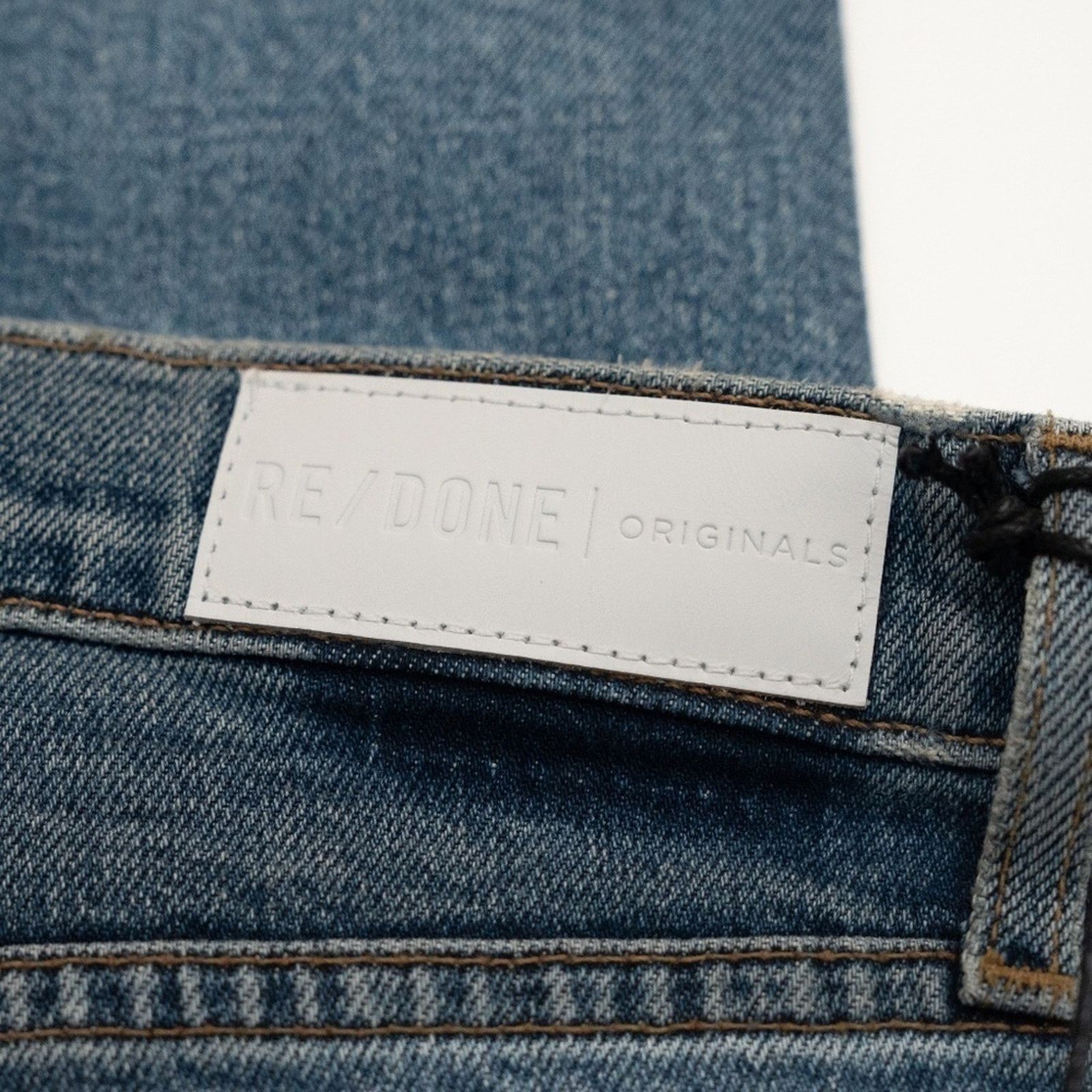 RE/DONE RE/Done. Double Needle Long Stretch Jeans In Blue. Size 30" / US 8 / IT 44 - 7 Thumbnail
