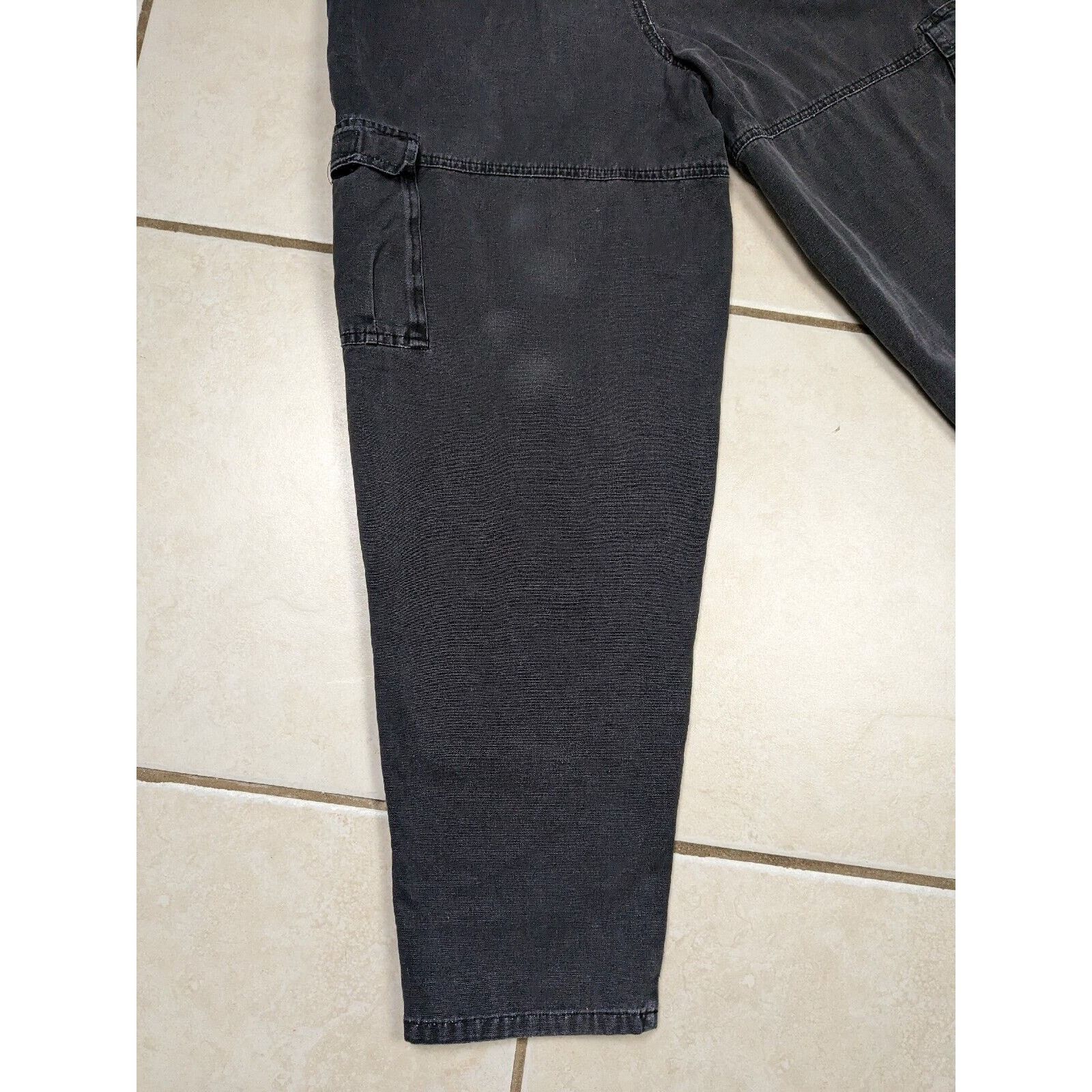 Other Vtg Men Zeppelin 30x28 Black Cargo Pocket Pants Tapered Leg Size US 30 / EU 46 - 12 Thumbnail