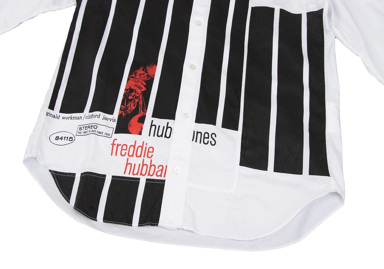 Junya Watanabe Jazz Label Print Long Sleeve Shirt in Black and White Size US M / EU 48-50 / 2 - 13 Thumbnail