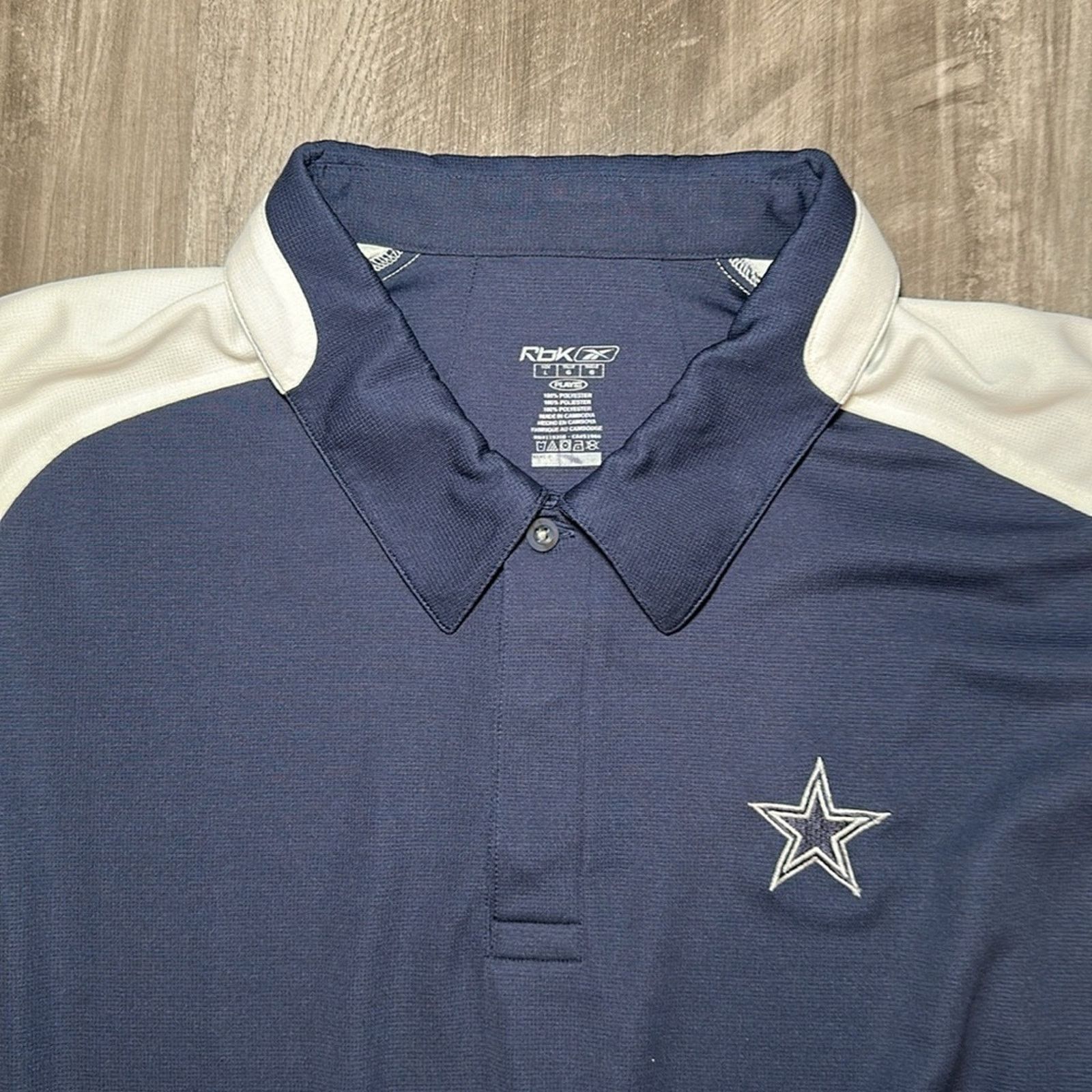 Reebok Dallas Cowboys Reebok Mesh Polo - Large Size US L / EU 52-54 / 3 - 6 Thumbnail