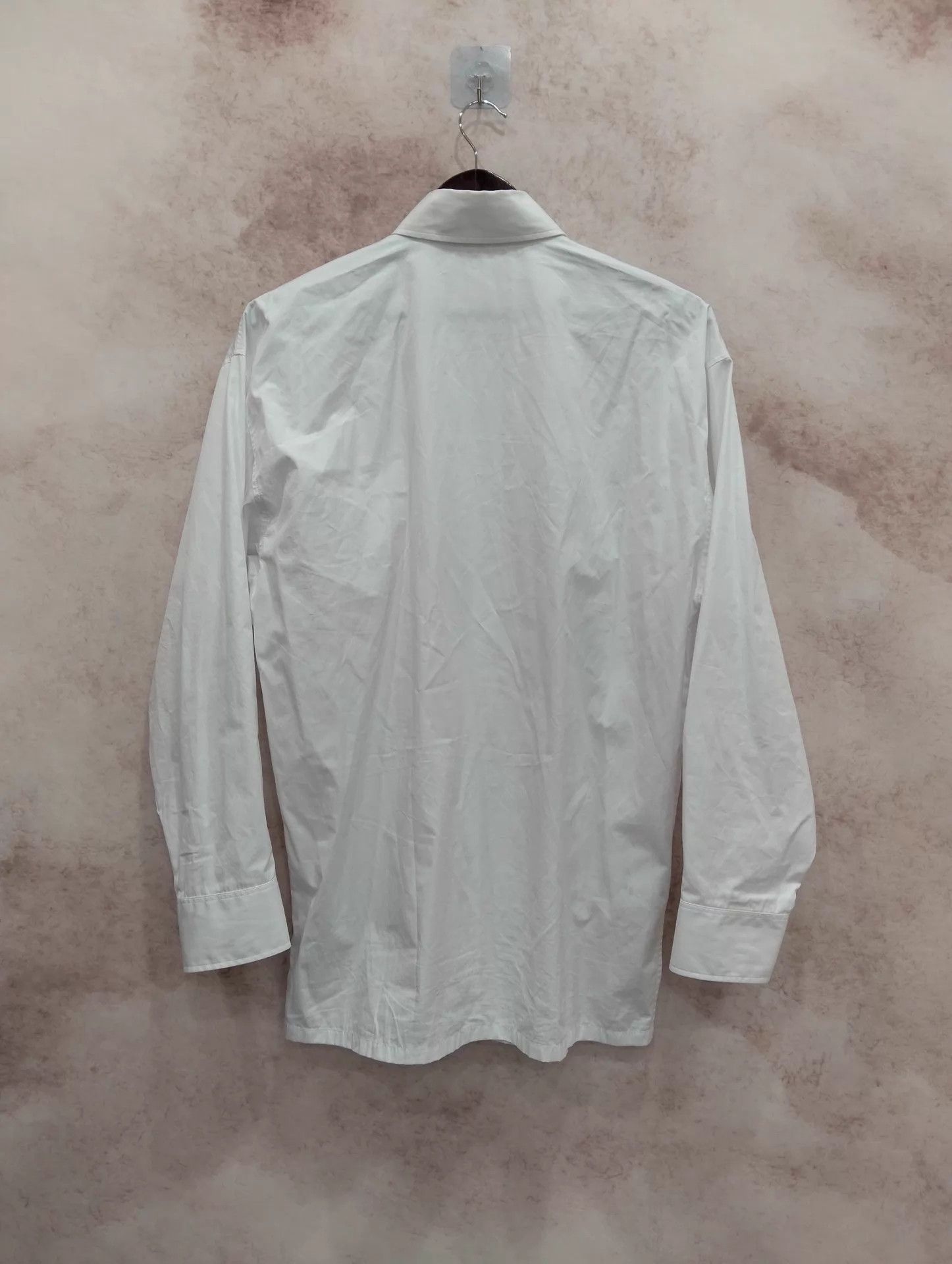 Prada Prada Triangle Logo Pocket White LS Shirt 38 Size US S / EU 44-46 / 1 - 2 Thumbnail