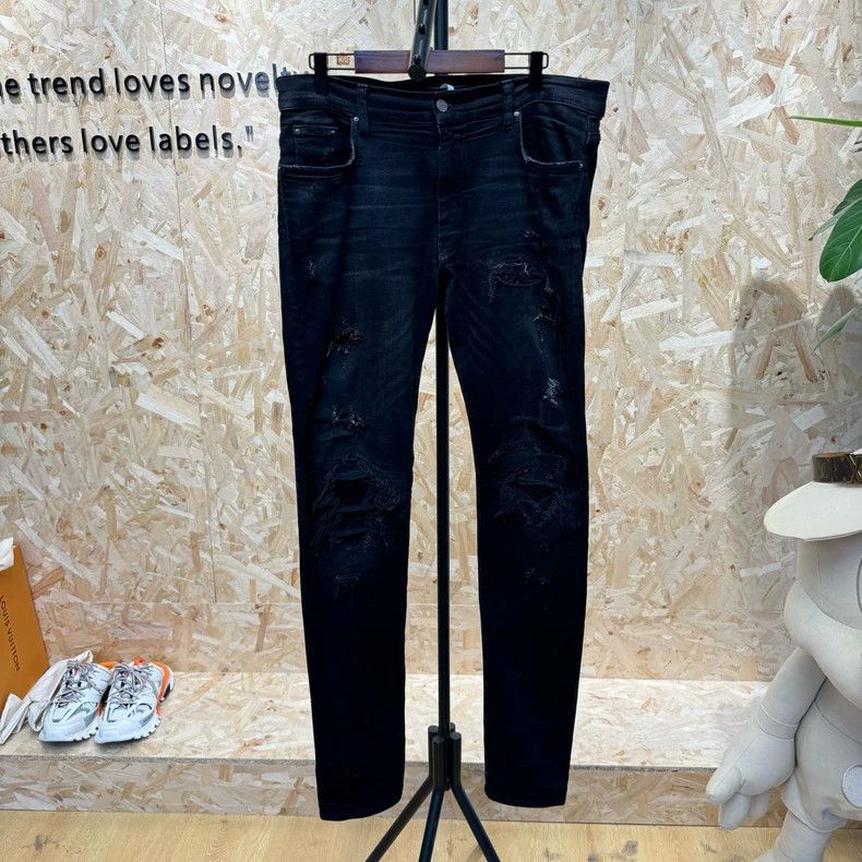 Amiri Amiri Black Distressed Denim Jeans - dmc Size US 34 / EU 50 - 1 Thumbnail