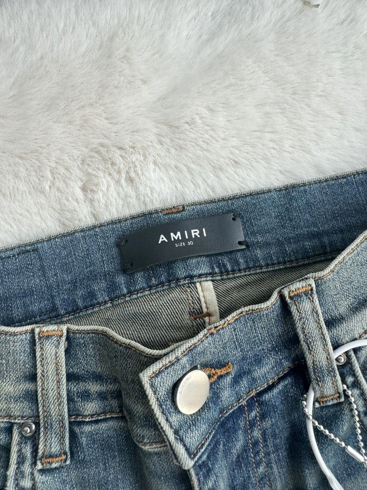 Amiri Indigo Night Palm Trees Thrasher Jeans