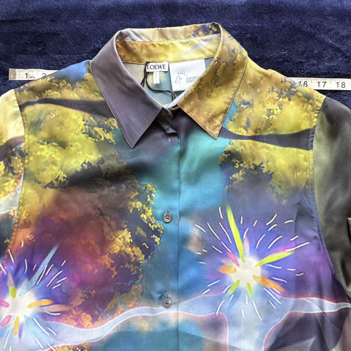 Loewe LOEWE STUDIO GHIBLI Howls Moving Castle Magic Sky Silk Shirt Size US L / EU 52-54 / 3 - 14 Thumbnail