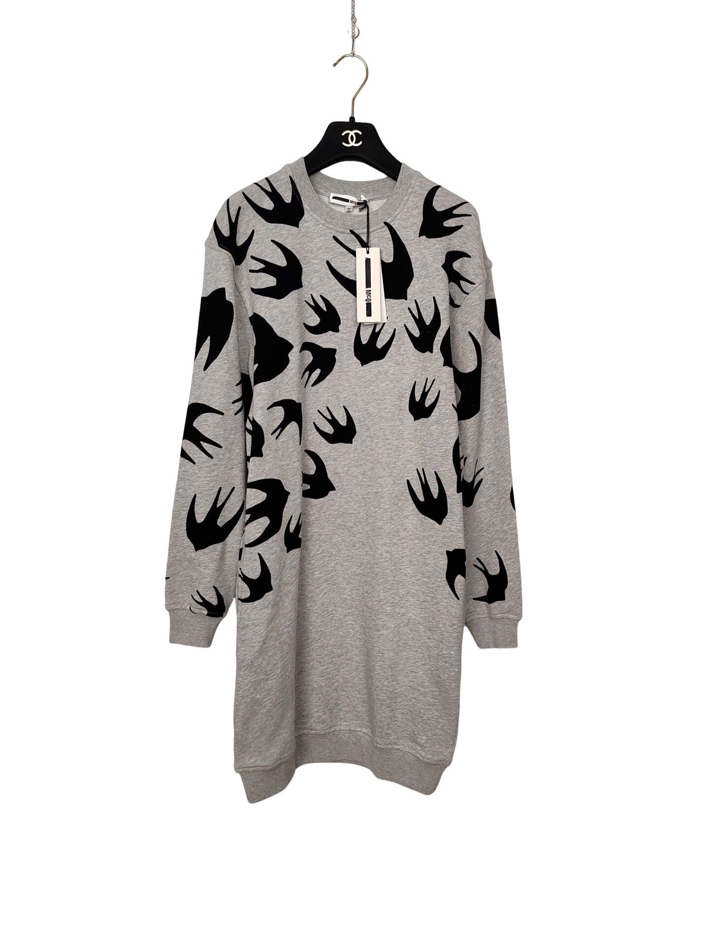 Alexander McQueen Alexander McQueen Swallow Print Sweatshirt Dress Size XS Size XS / US 0-2 / IT 36-38 - 1 Thumbnail