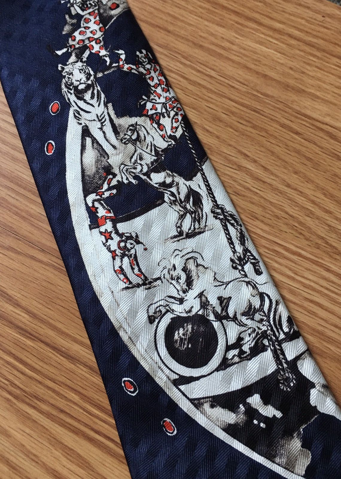 Designer Rolf Knie LEHNER Circus Design Print Silk Mens Tie Size ONE SIZE - 2 Thumbnail