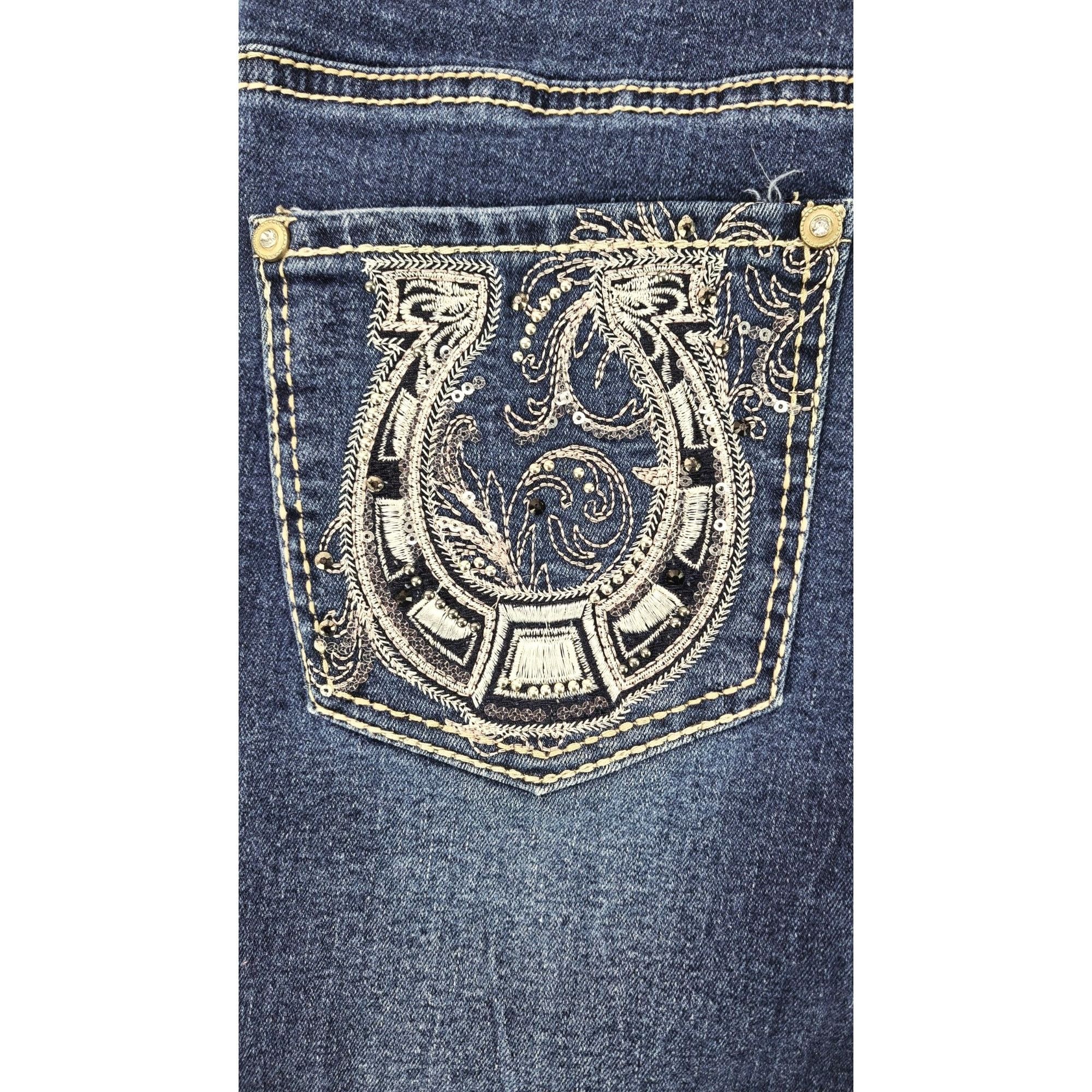 Other Hydraulic Women High Rise Embroidered Bootcut Jeans Size 7 Size 29" - 6 Thumbnail