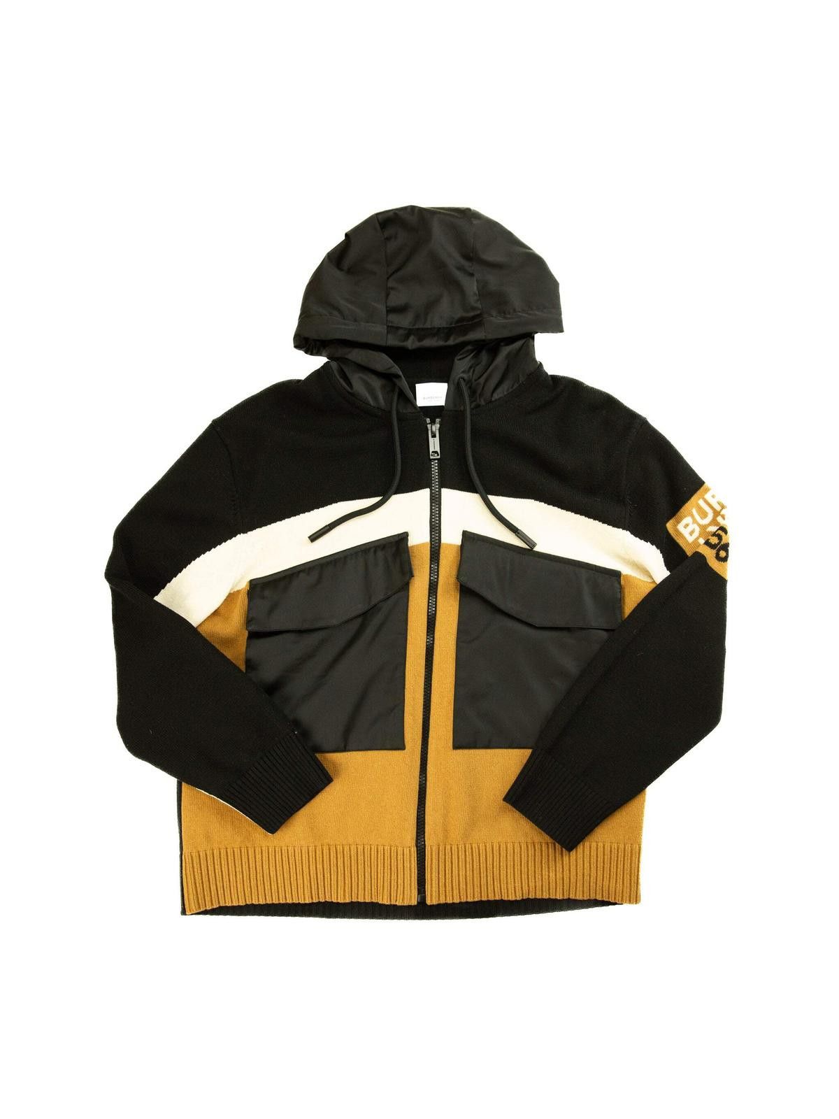 Burberry Burberry Mens Knit-Nylon Hybrid Zip Hoodie Small Black Size US S / EU 44-46 / 1 - 1 Thumbnail