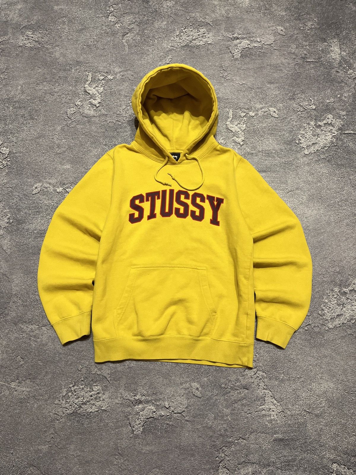 Stussy × Vintage Y2K Yellow Stussy Big logo Y2K Hoodie Size US S / EU 44-46 / 1 - 1 Thumbnail