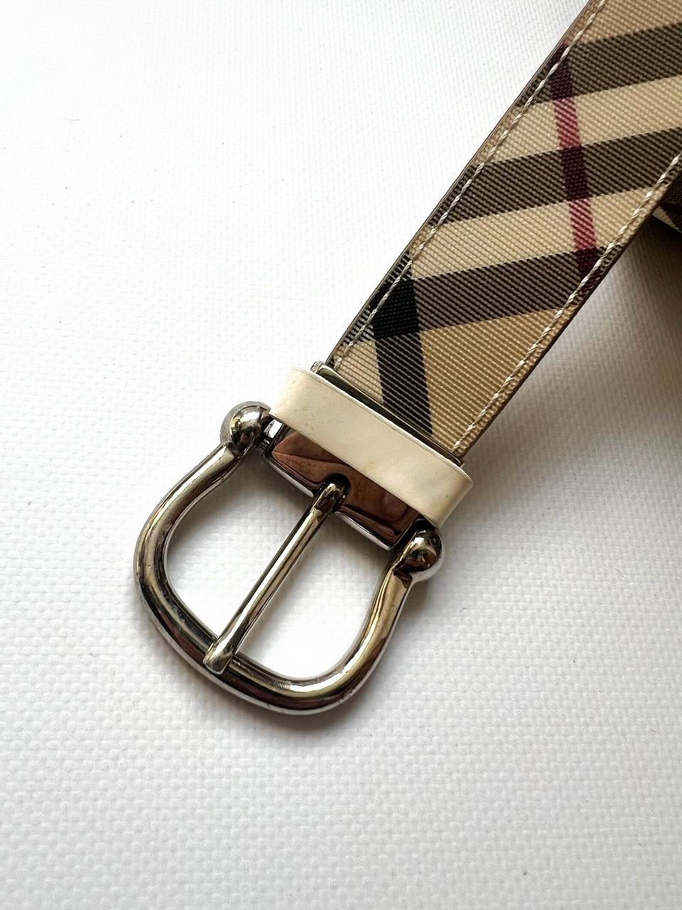 Burberry Vintage Burberry nova check buckle leather belt old money Size ONE SIZE - 6 Thumbnail