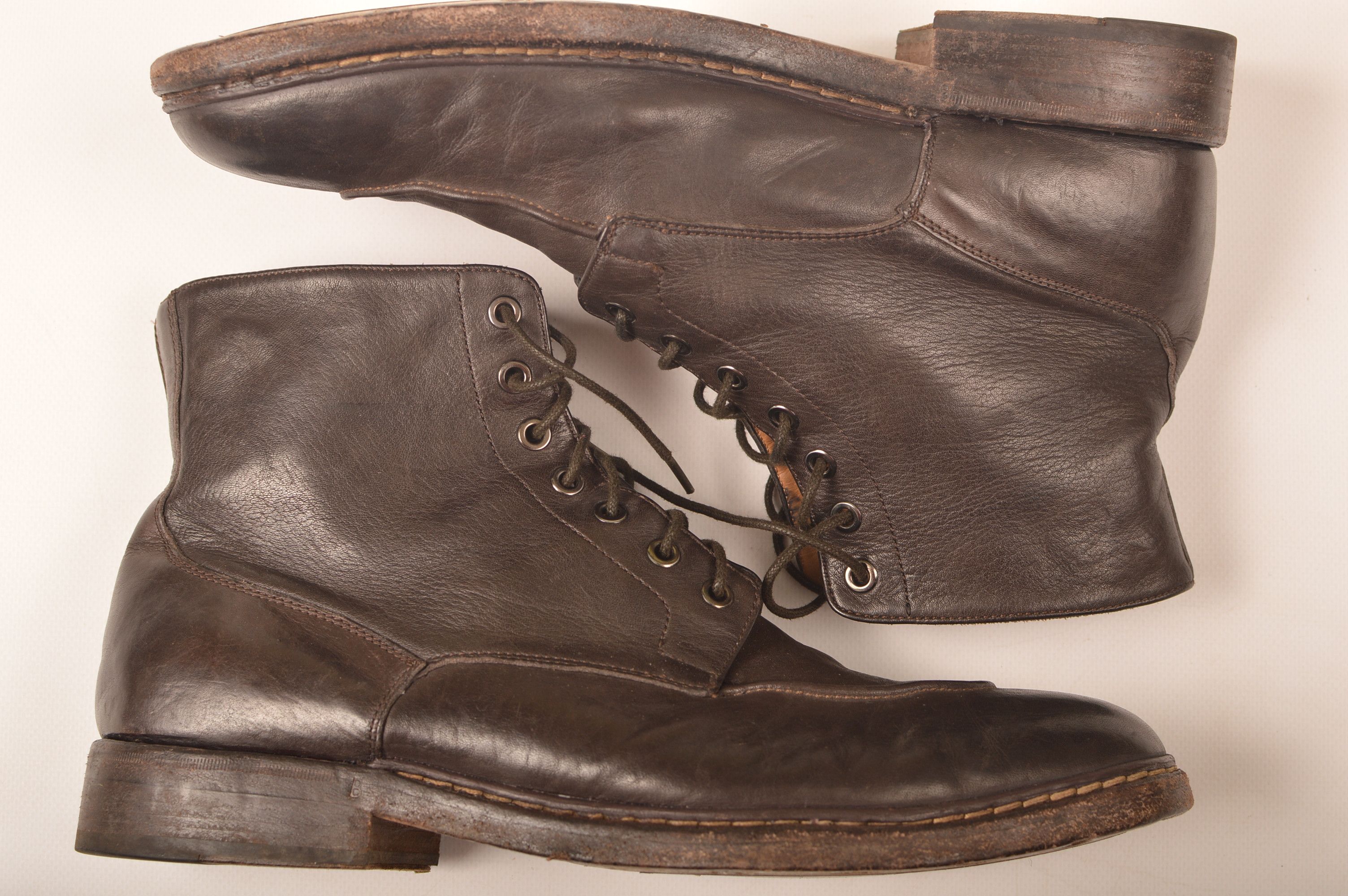Barracuda Barracuda Brown Leather Combat Boots Size US 12 / EU 45 - 6 Thumbnail