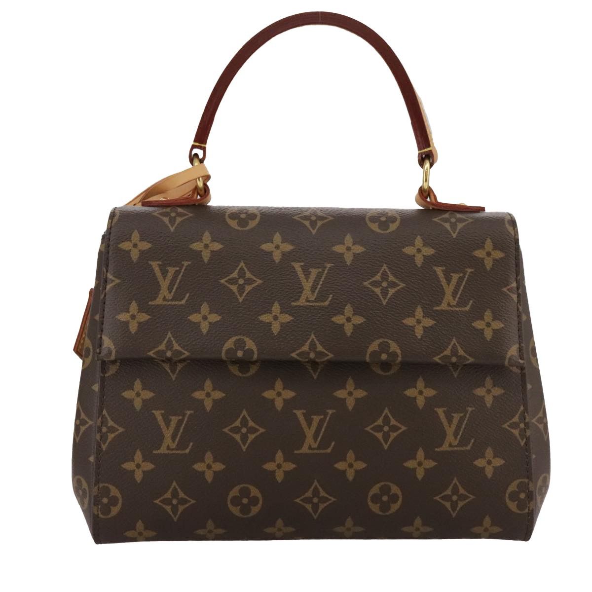 Cluny Brown Canvas Handbag (Pre-Owned)