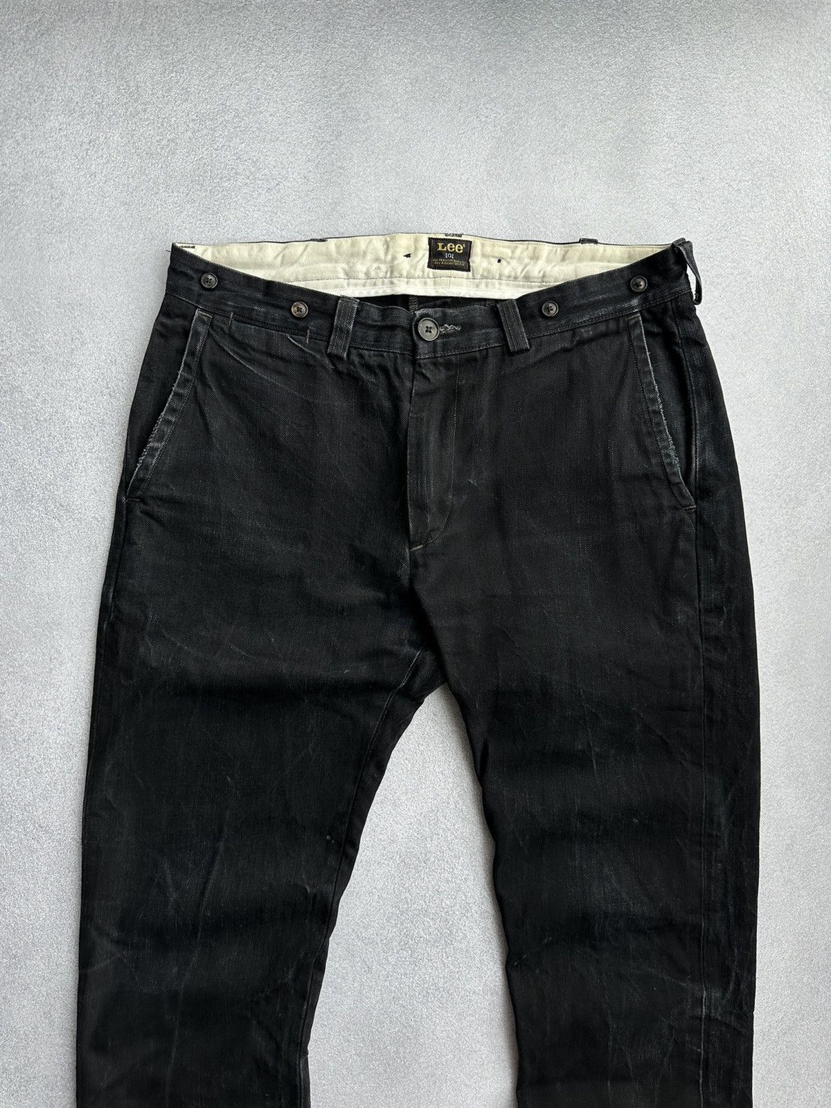 Lee × Vintage Vintage Lee 101 Rider Cowboy Black Heavy Jeans Size US 32 / EU 48 - 4 Thumbnail
