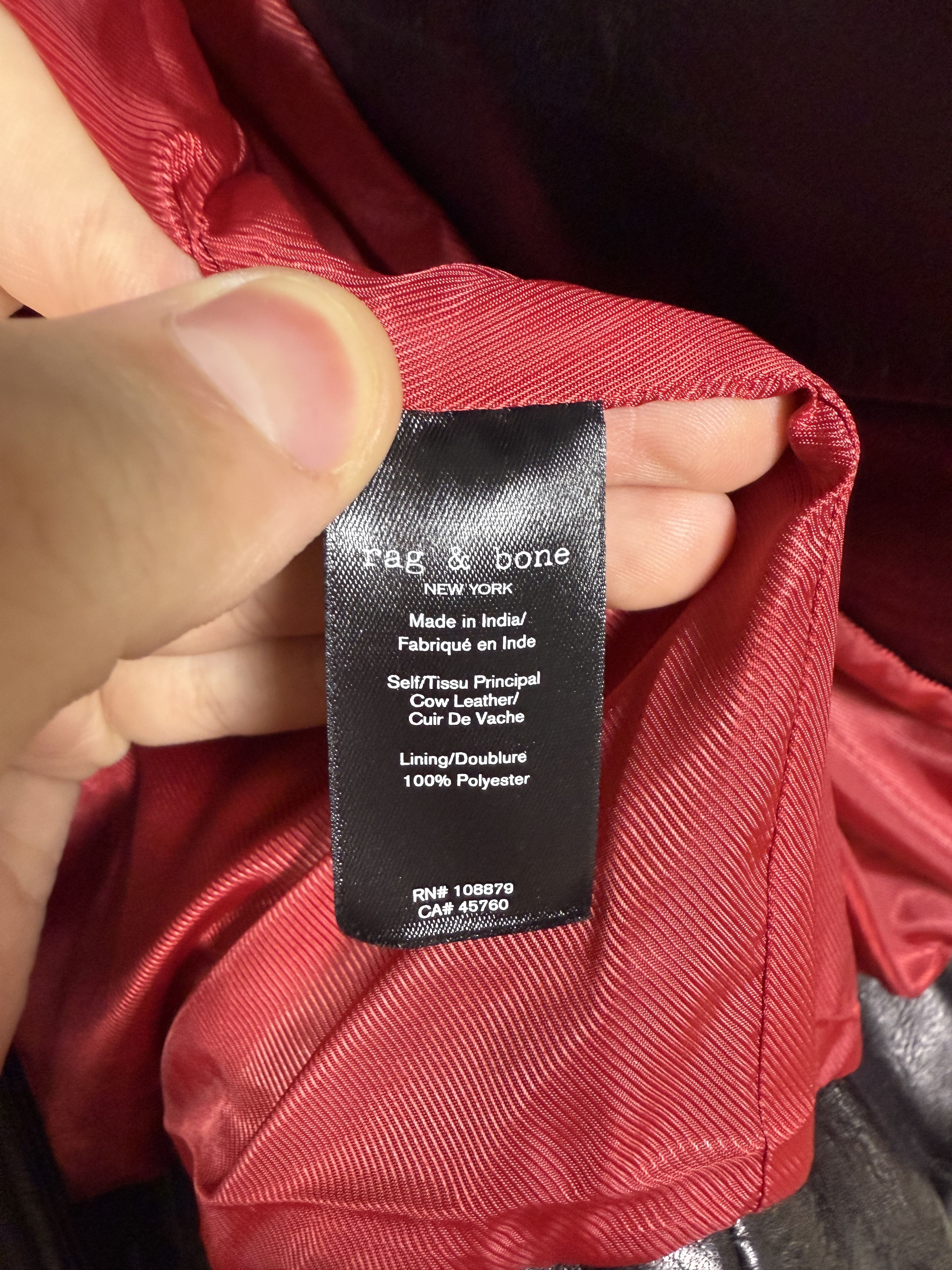 Rag & Bone $1395 Rag & Bone Buzz Leather Moto Jacket Size US XS / EU 42 / 0 - 9 Thumbnail