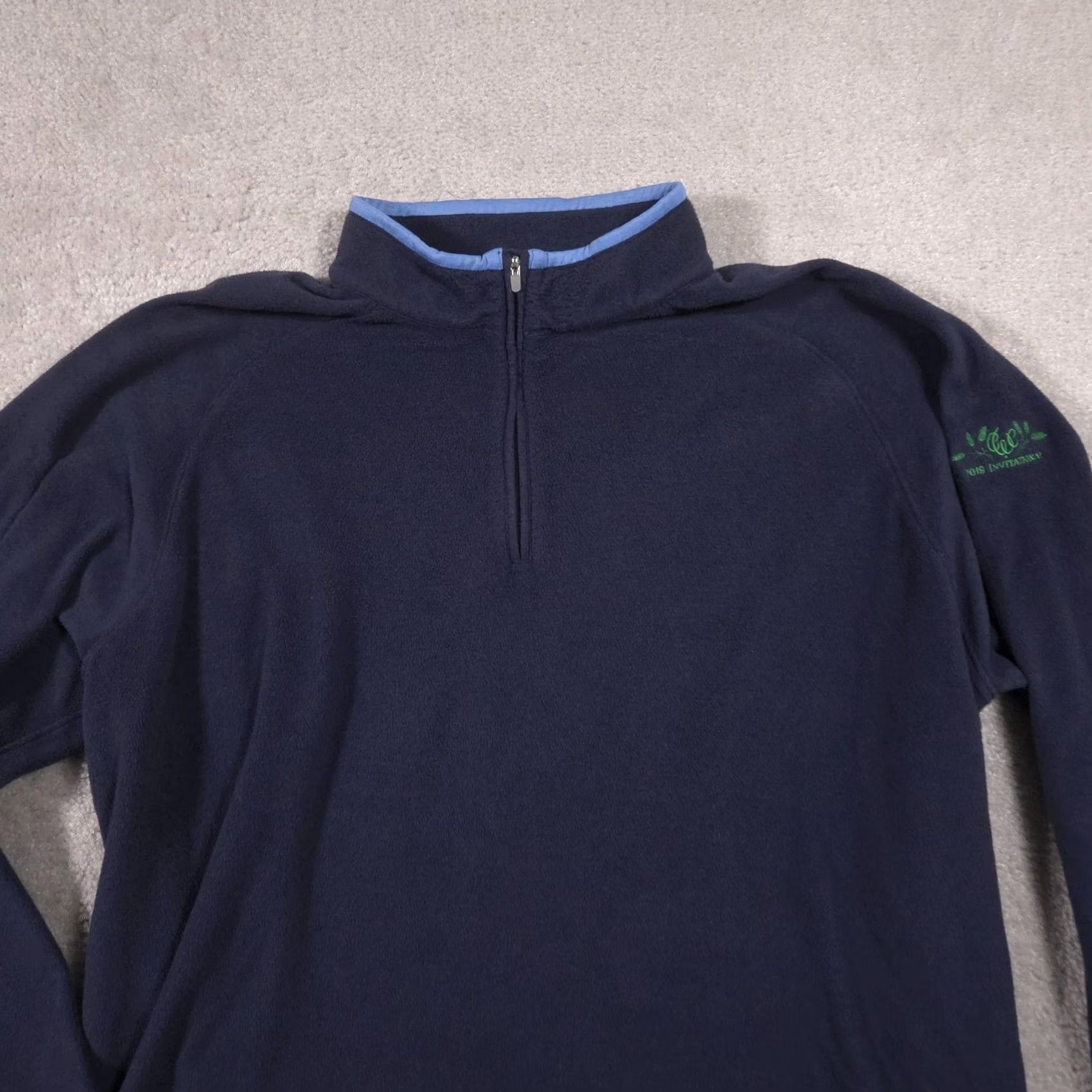 Peter Millar Peter Millar Pullover Mens 2XL Blue Fleece 1/4 Zip Mock Neck Golf Invitational Size US XXL / EU 58 / 5 - 3 Thumbnail