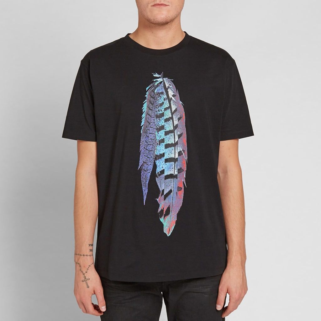 Designer × Marcelo Burlon Marcelo Burlon County of Milan Black Genek T-Shirt Size US S / EU 44-46 / 1 - 2 Thumbnail