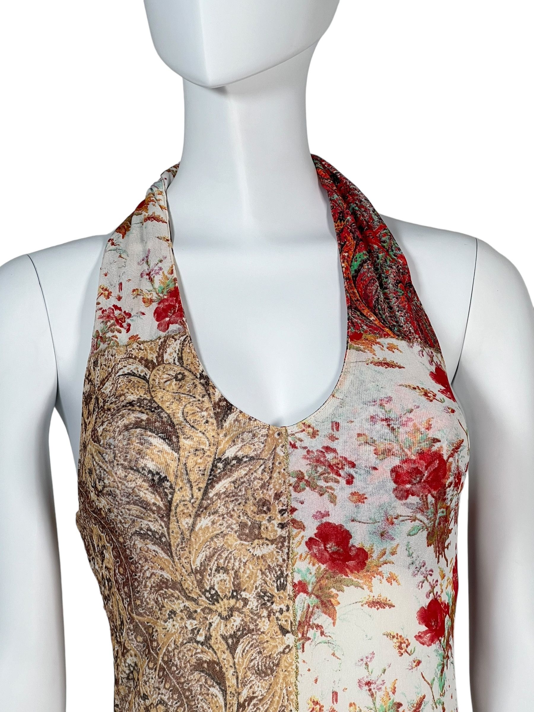 Roberto Cavalli Roberto Cavalli 2004 Patchwork Baroque Animal Print Dress Size S / US 4 / IT 40 - 4 Thumbnail