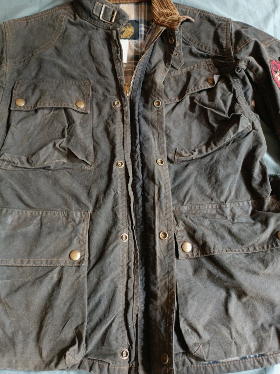 Belstaff Vtg 70s BELSTAFF Trialmaster Black Waxed Belted Motor Jacket Size US L / EU 52-54 / 3 - 6 Thumbnail