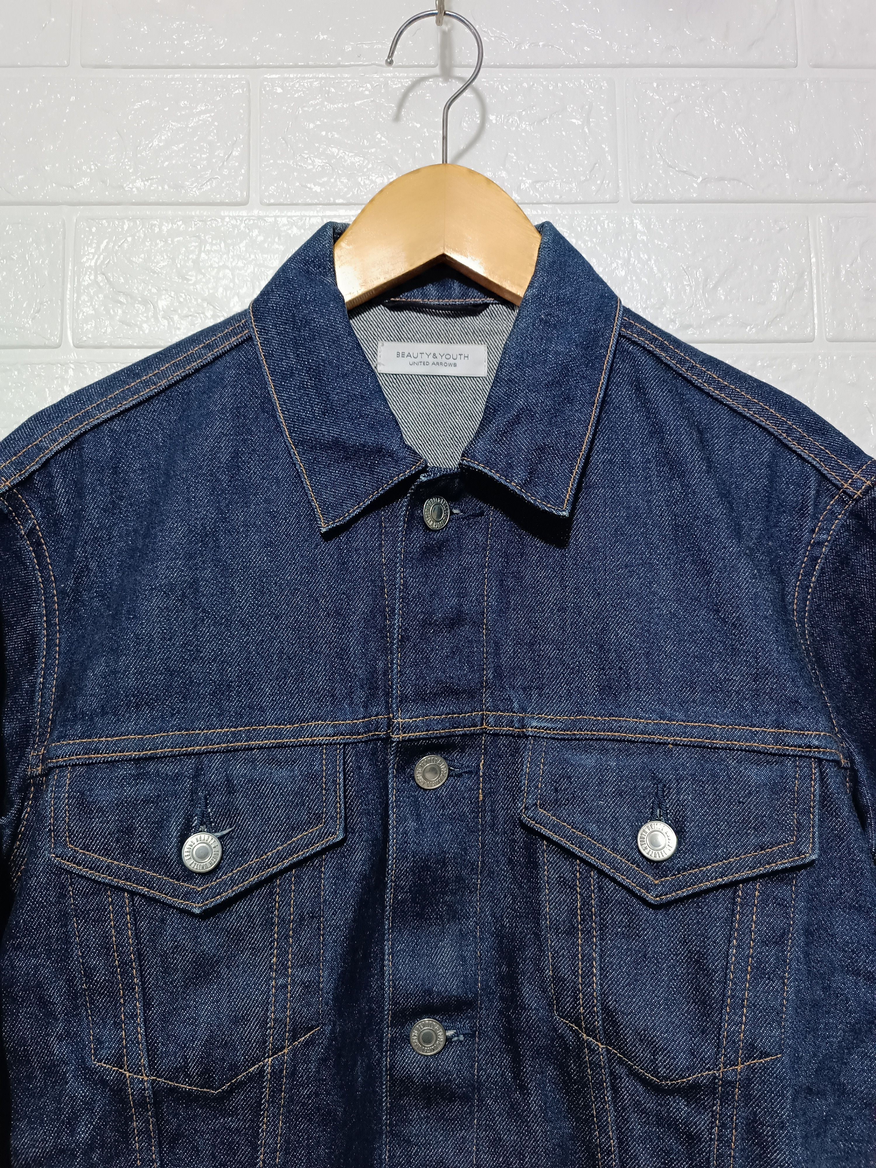 United Arrows United Arrows Trucker Denim Jacket Indigo Selvedge Size US M / EU 48-50 / 2 - 3 Thumbnail
