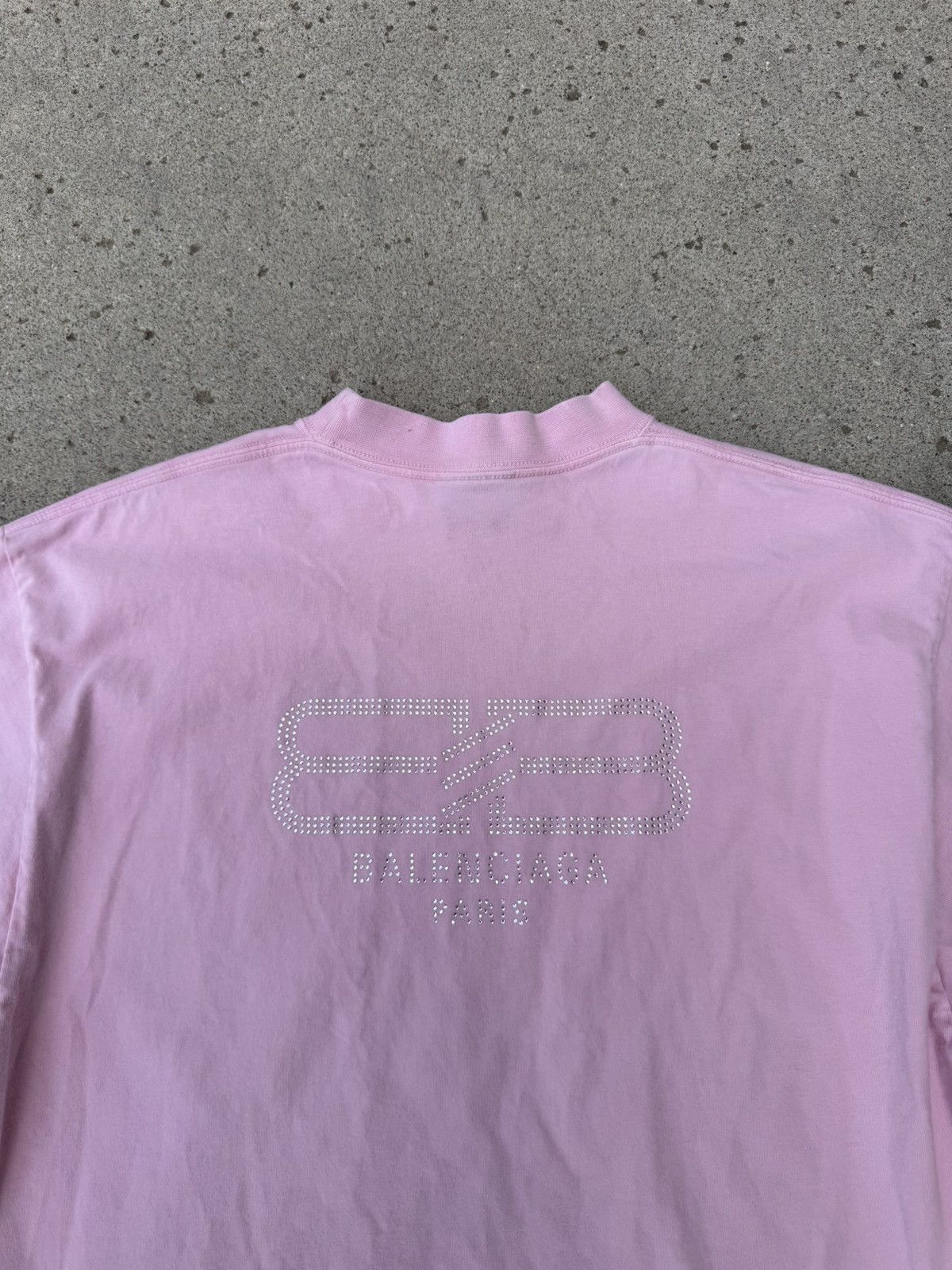 Balenciaga Balenciaga Rhinestone BB Tee Size US XXS / EU 40 - 2 Thumbnail