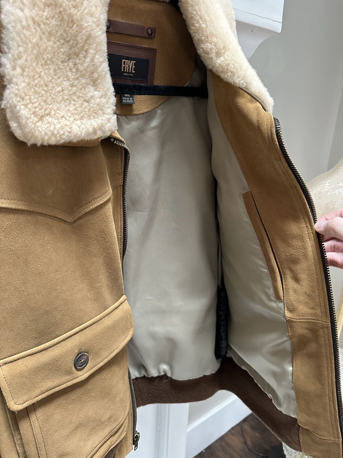 Frye Suede Shearling Bomber Size US S / EU 44-46 / 1 - 7 Thumbnail