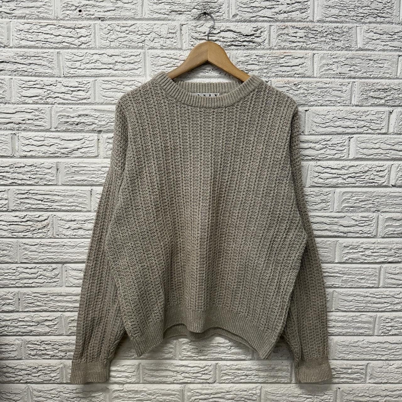 Vintage Vintage Basix Cable Knit Beige Sweater Large Size US L / EU 52-54 / 3 - 2 Thumbnail