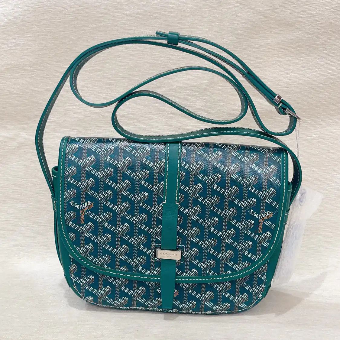 Goyard GOYARD Belvedere green coated canvas print crossbody bag Size ONE SIZE - 1 Thumbnail