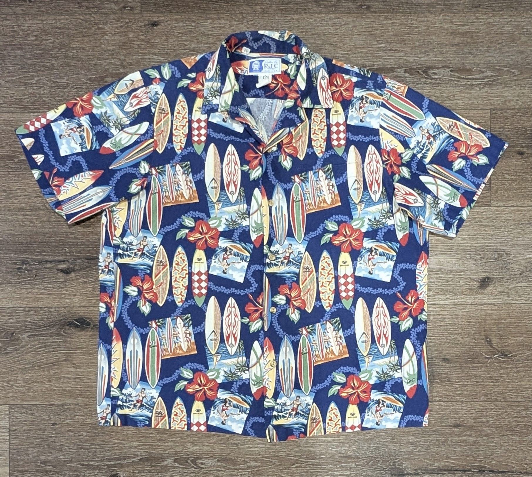 Vintage Vintage RJC surfboards blue Hawaiian shirt - SIZE L Size US L / EU 52-54 / 3 - 1 Thumbnail