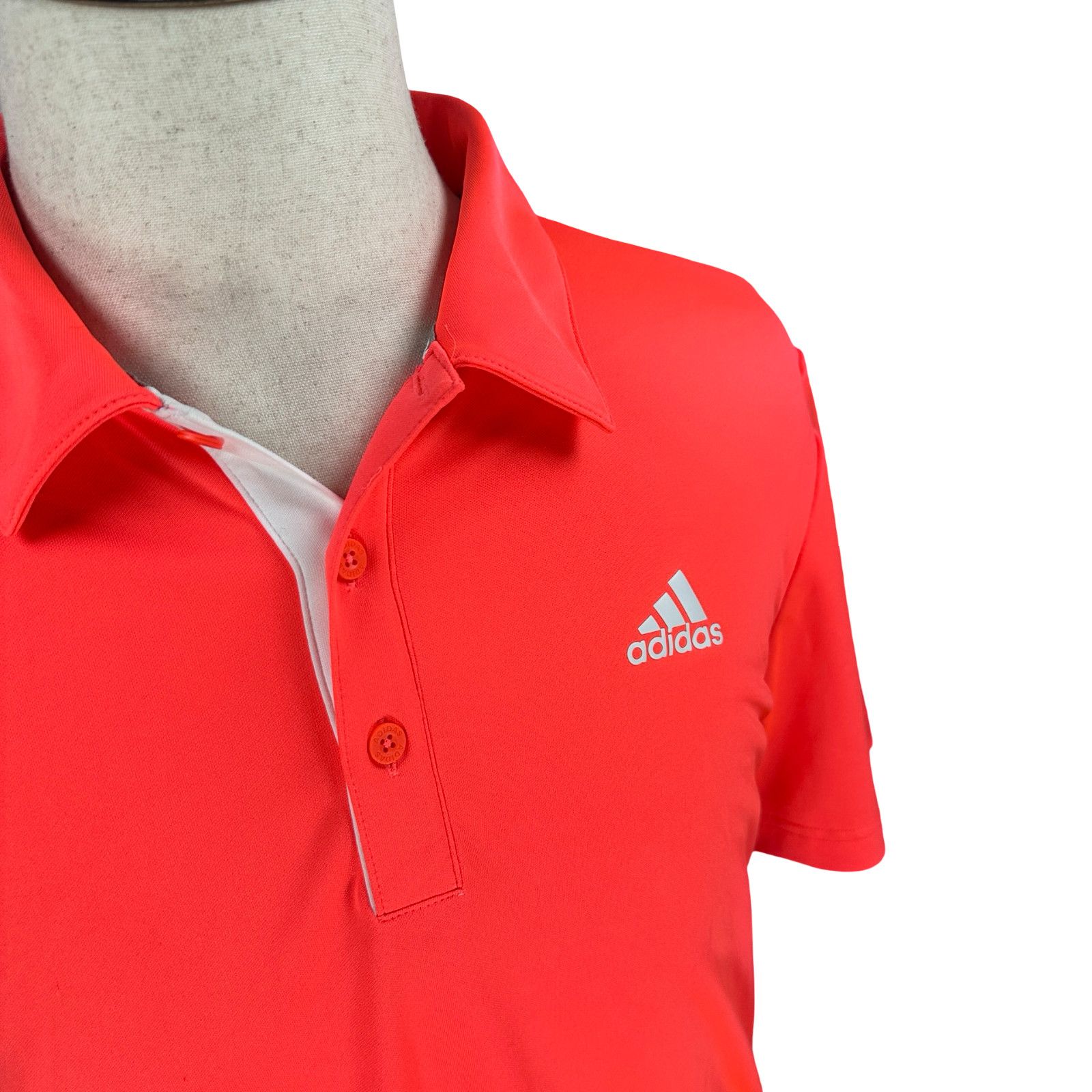 Adidas Adidas Polo Shirt Men’s Small Neon Coral Collared Golf Logo Size US S / EU 44-46 / 1 - 2 Thumbnail