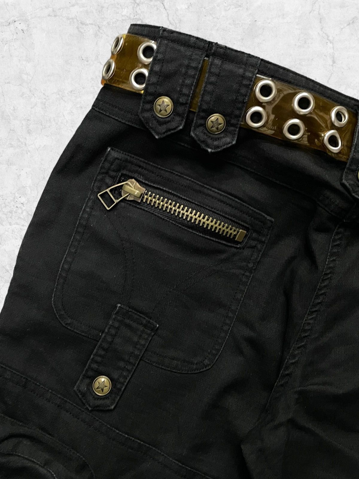 Japanese Brand × Vintage Hidef Japan Gas Mask Multi Pocket Cargo Pants & Rivet Belt Size US 32 / EU 48 - 16 Thumbnail
