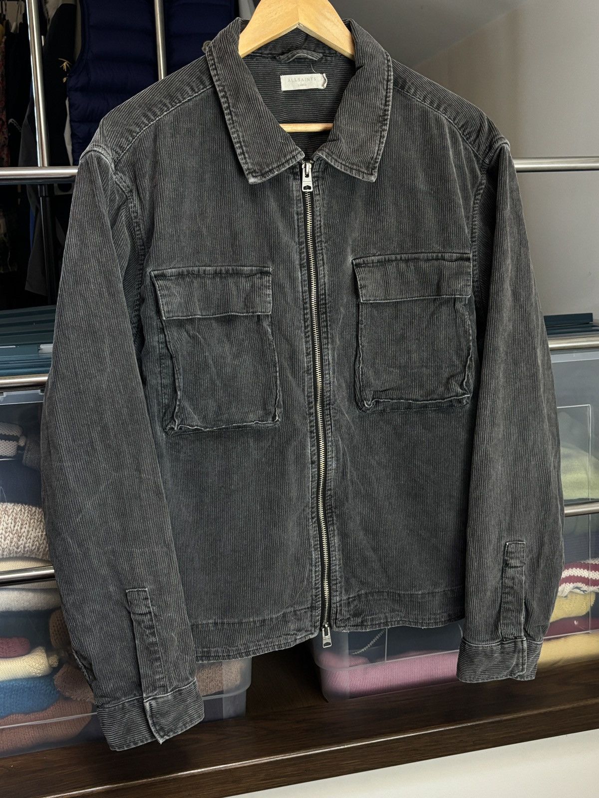Allsaints AllSaints Vintage Corduroy Zip Up Light Bomber Jacket Rare Size US L / EU 52-54 / 3 - 2 Thumbnail