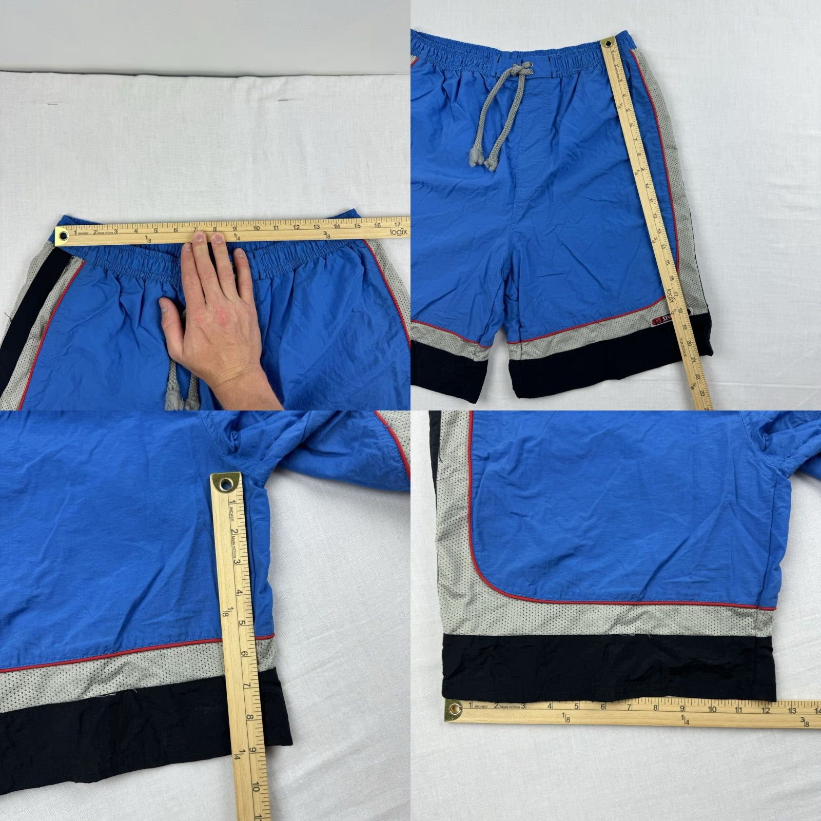 Spalding Vintage Spalding Swim Trunks Adult XL Blue Grunge Y2K Baggy Hipster Punk Shorts Size US 36 / EU 52 - 8 Thumbnail