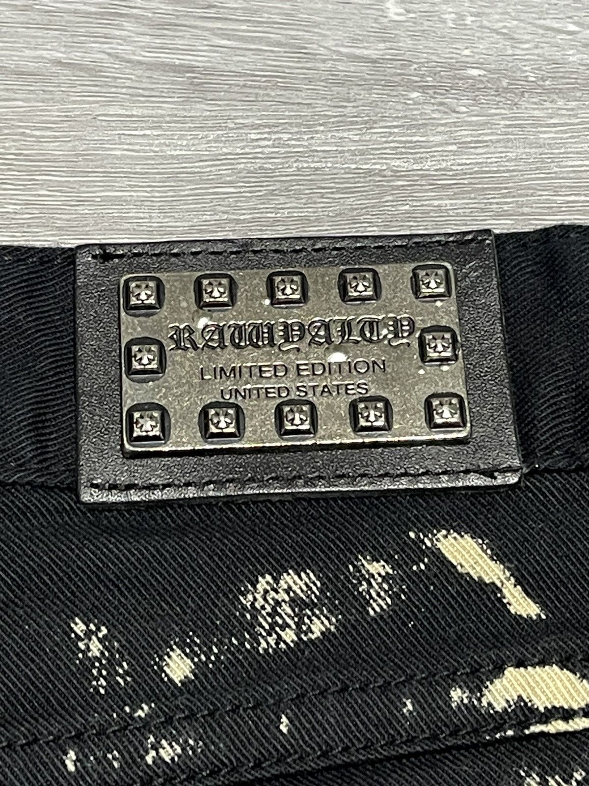 Designer × Jean Jeans American wolf Graphic Design Rare Size US 29 - 10 Thumbnail