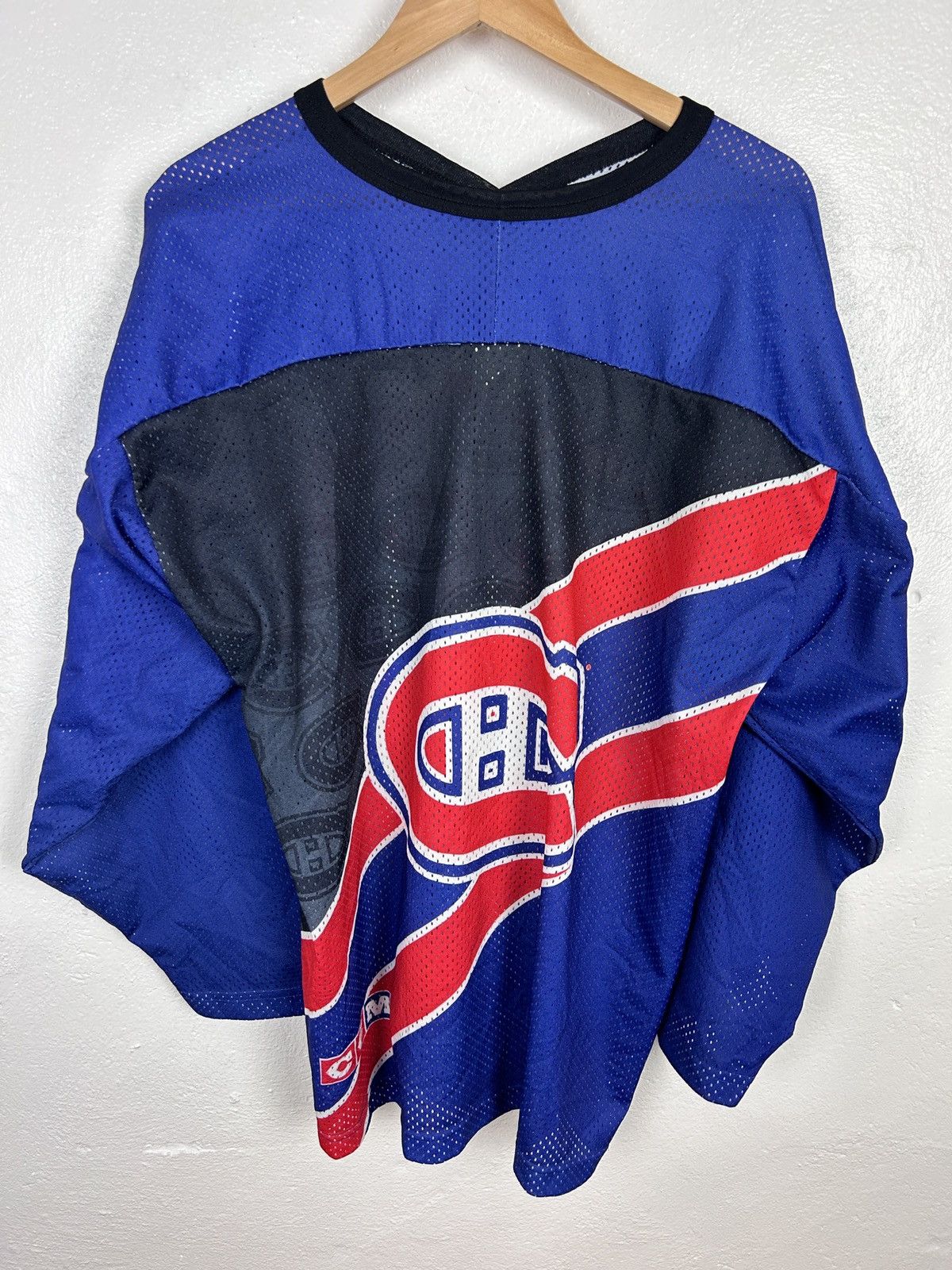 Ccm 80s Vintage Montreal Canadiens Maska AOP NHL Jersey Size US XL / EU 56 / 4 - 5 Thumbnail