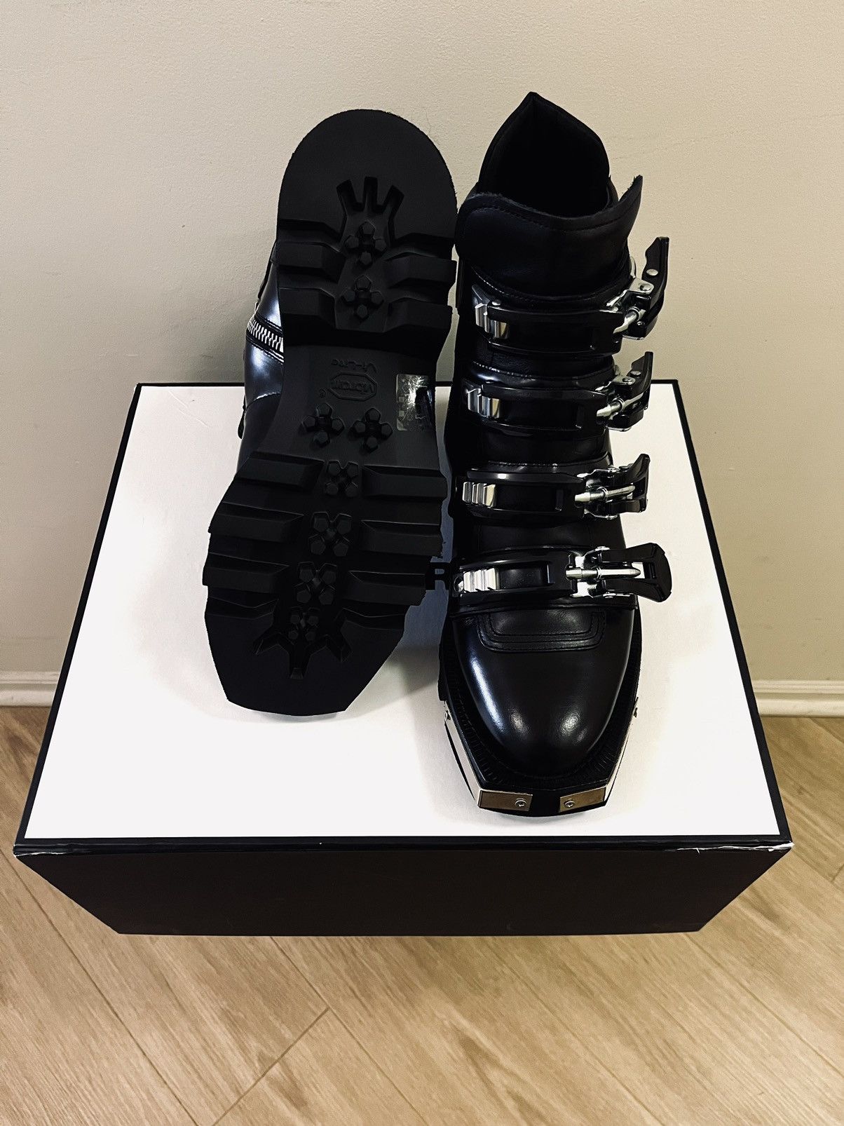 Dsquared2 Dsquared2 Black Leather Robot/ Military Style Boots Size US 11 / EU 44 - 8 Thumbnail