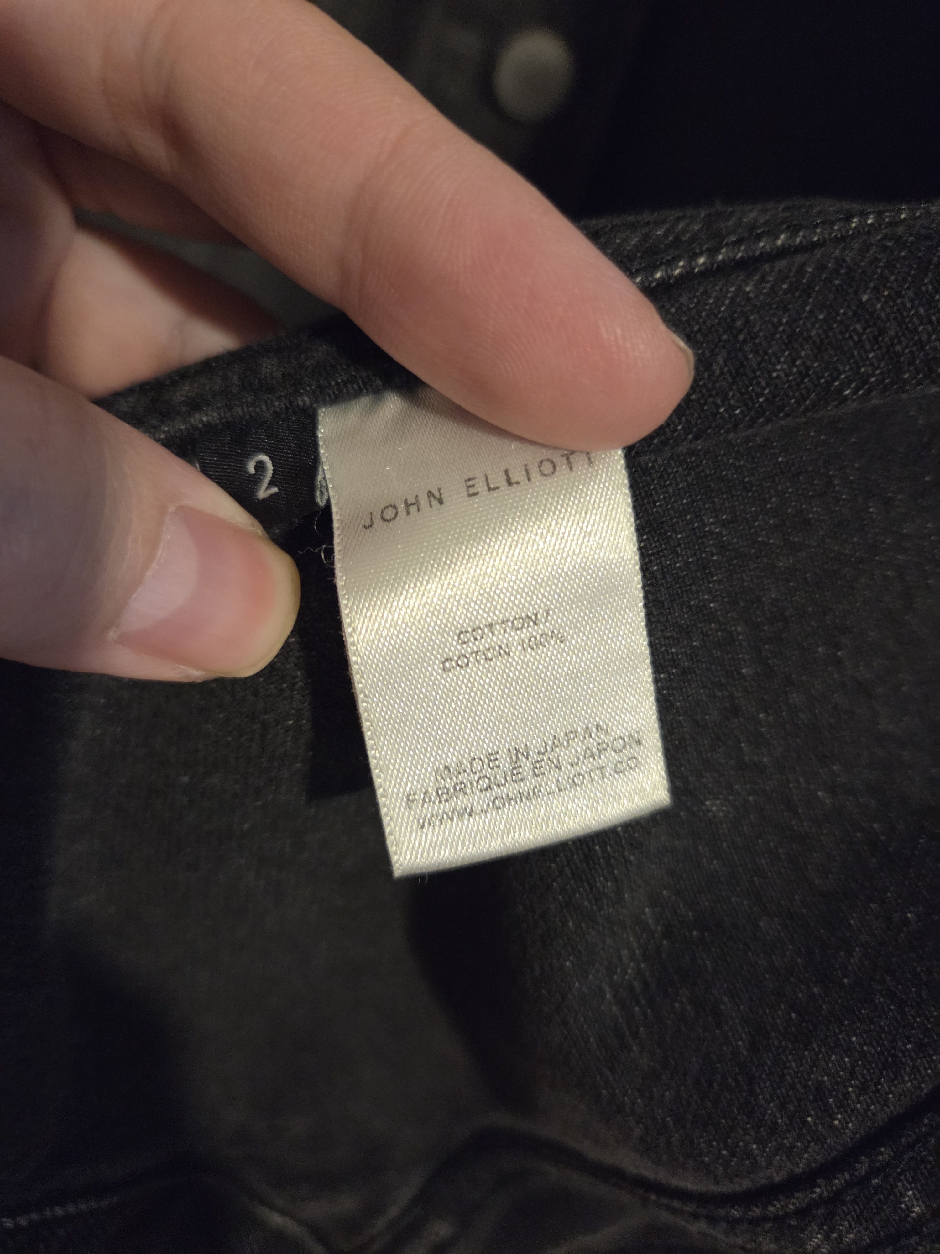 John Elliott Black Denim Thumper Sz 2 Size US M / EU 48-50 / 2 - 6 Thumbnail