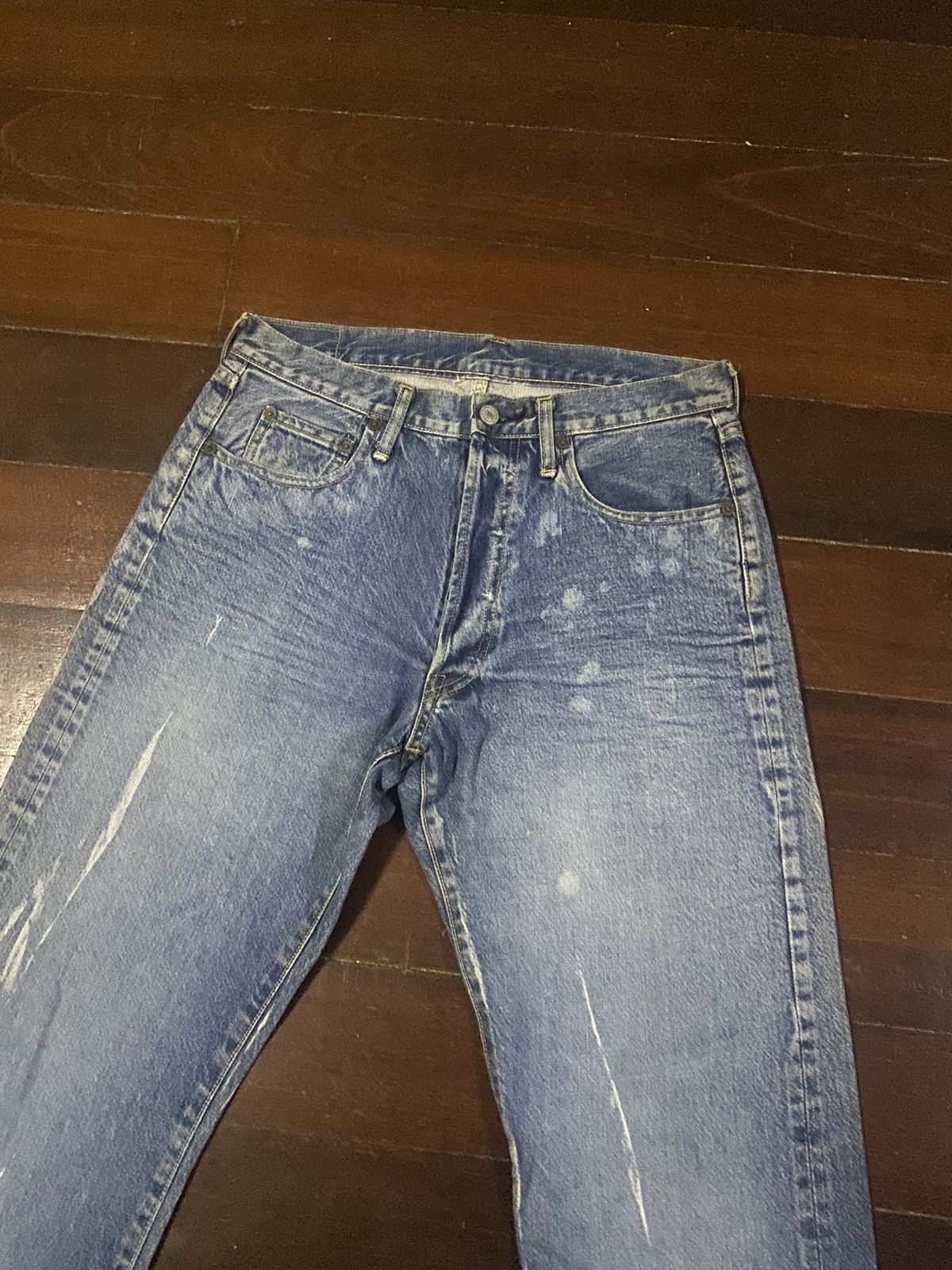Warehouse FIRE 🔥 vintage DENIME JAPAN Selvedge Denim nice faded b1 Size US 33 - 6 Thumbnail