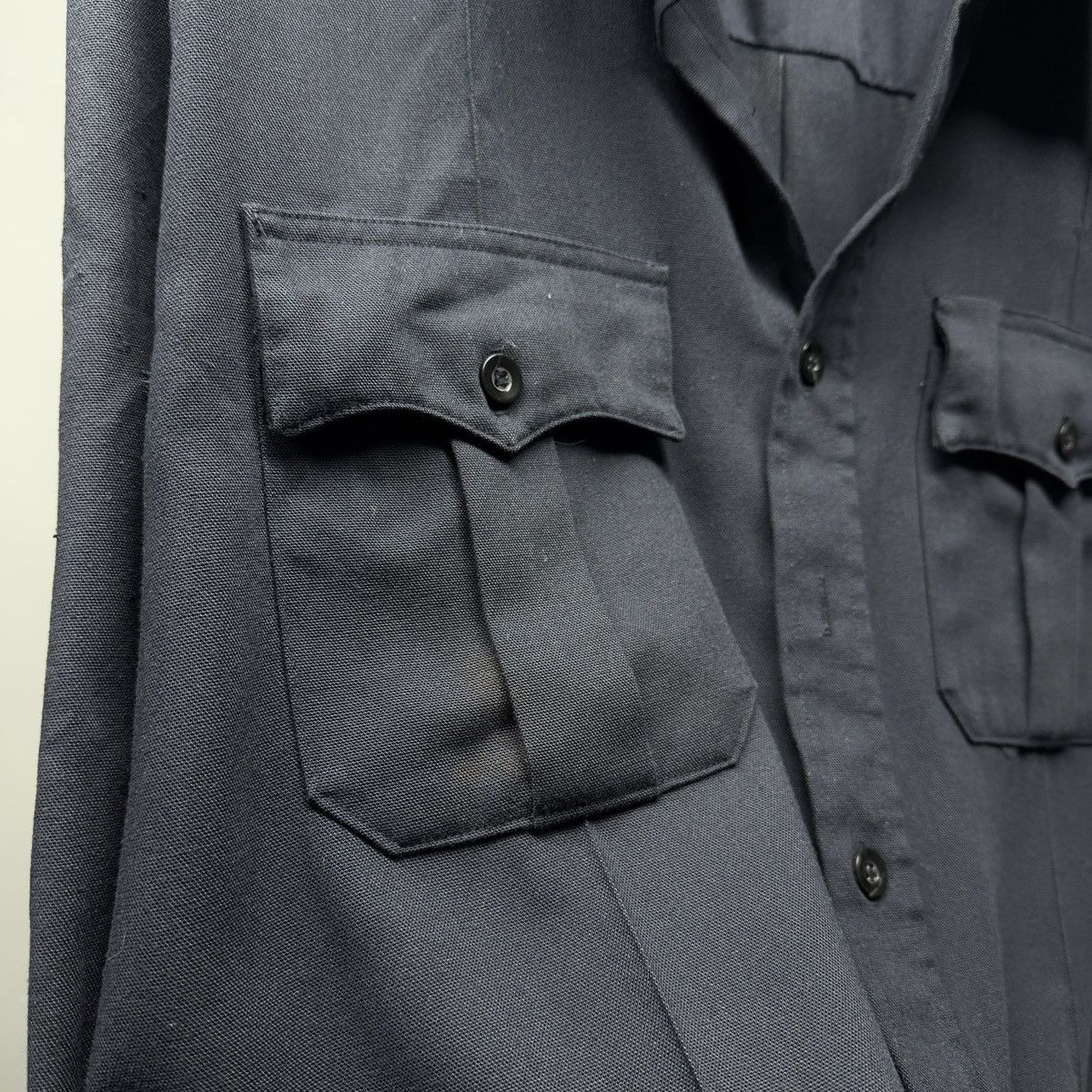 Vintage 70s 80s Faded Thrashed Security Uniform Shirt ERD Grunge Size US XXL / EU 58 / 5 - 7 Thumbnail