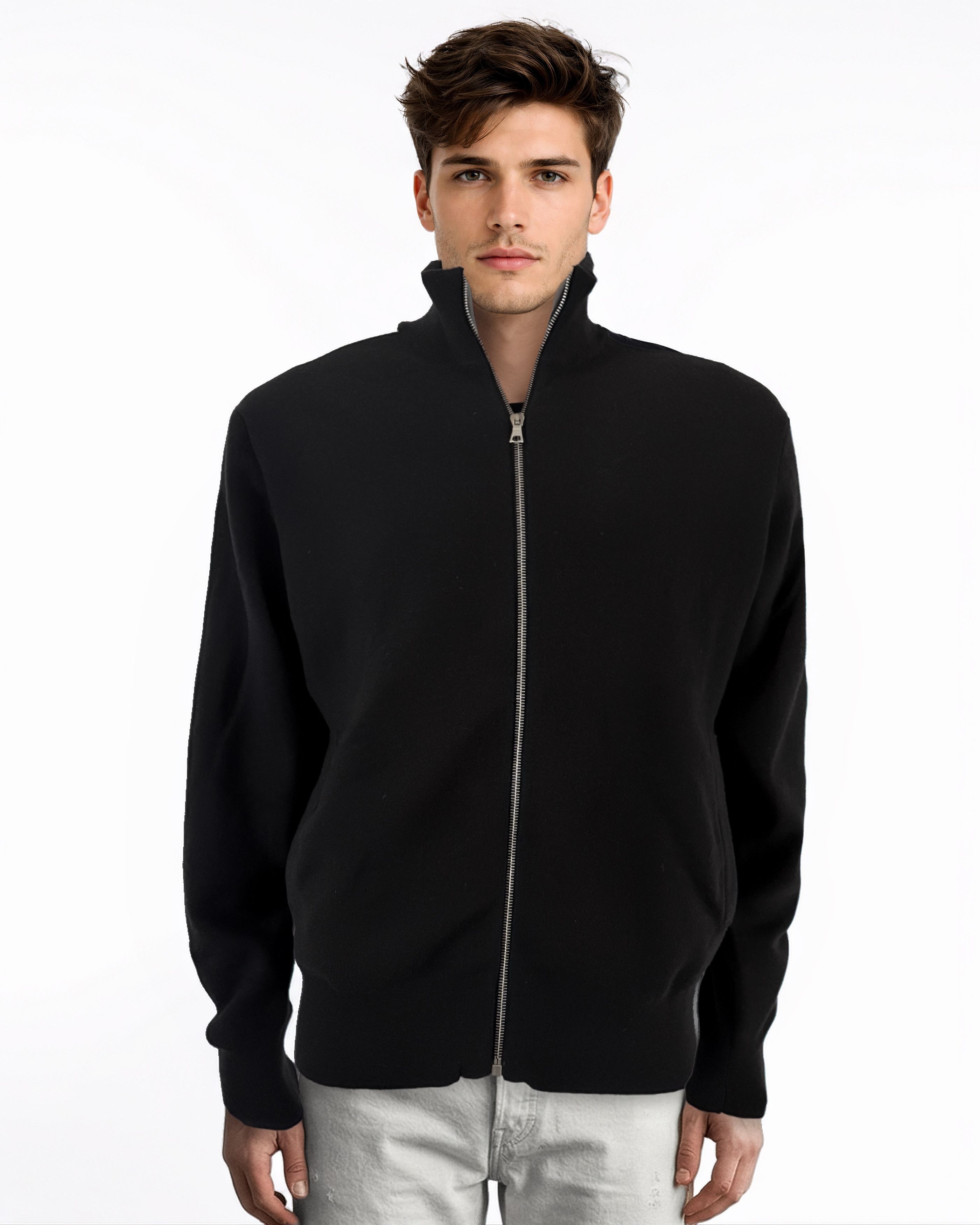 Palm Angels Pure Cashmere Sweatshirt Zipped Side Stripes Size US M / EU 48-50 / 2 - 1 Thumbnail