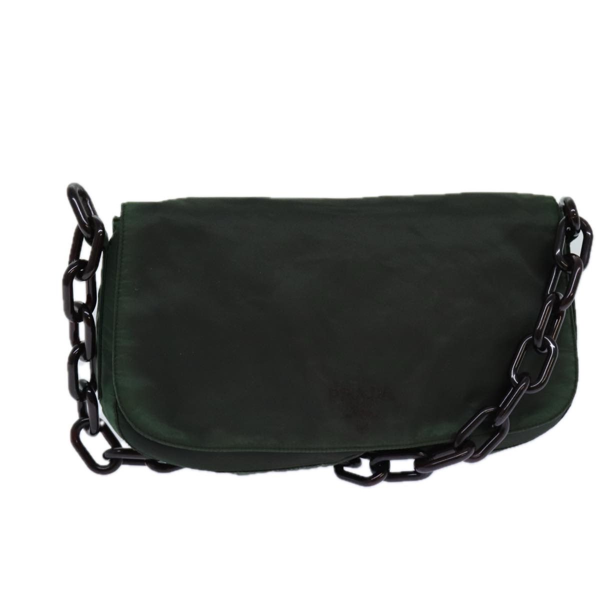 Prada Tessuto Green Synthetic Shoulder Bag (Pre-Owned) Size ONE SIZE - 1 Thumbnail
